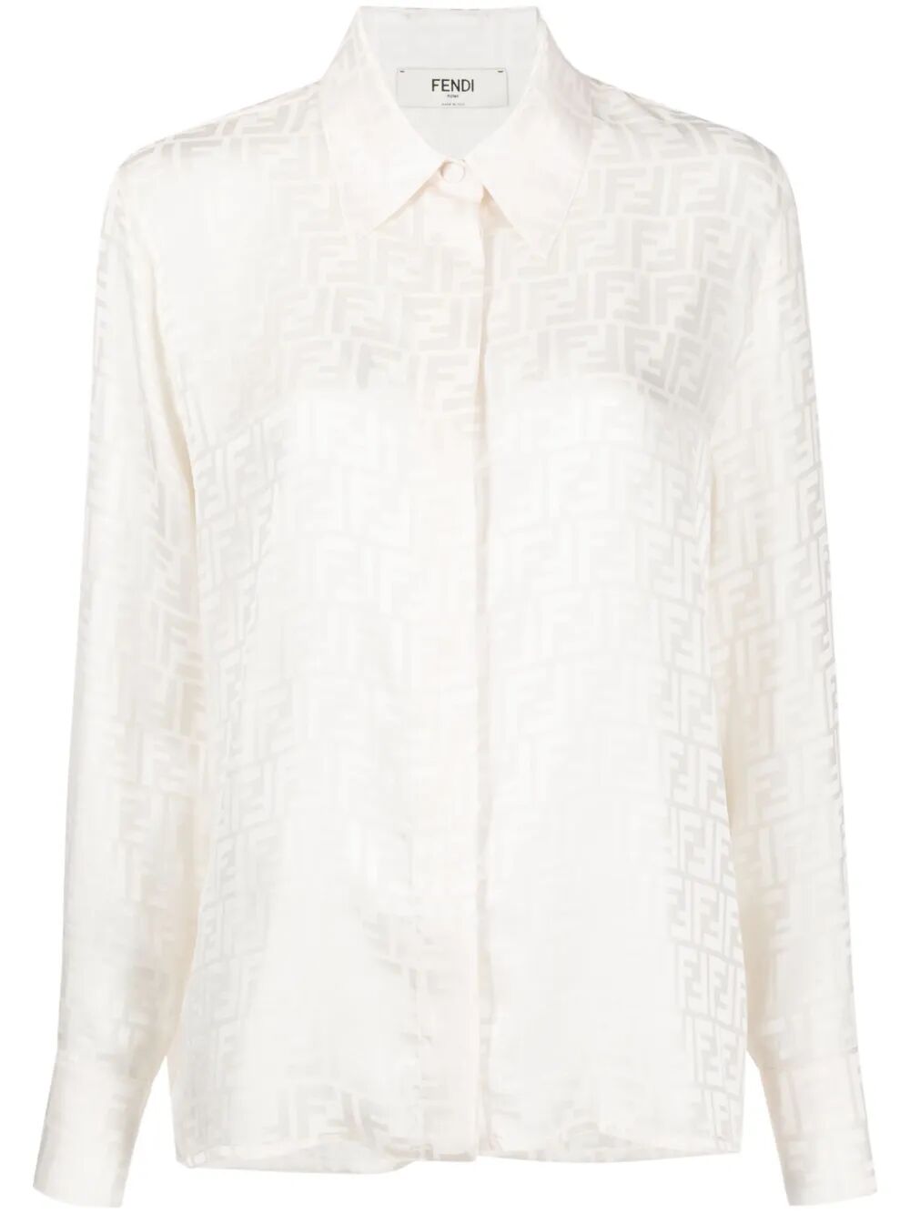 Fendi Women Ff Silk Oversized Shirt FENDI