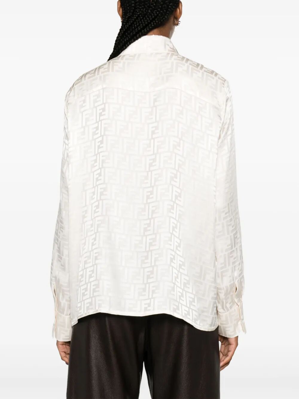 Fendi Women Ff Silk Oversized Shirt FENDI