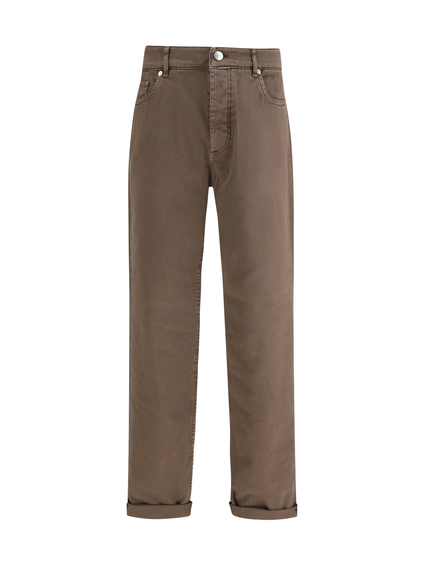 Brunello Cucinelli Men Jeans With Turn-Up Hem BRUNELLO CUCINELLI
