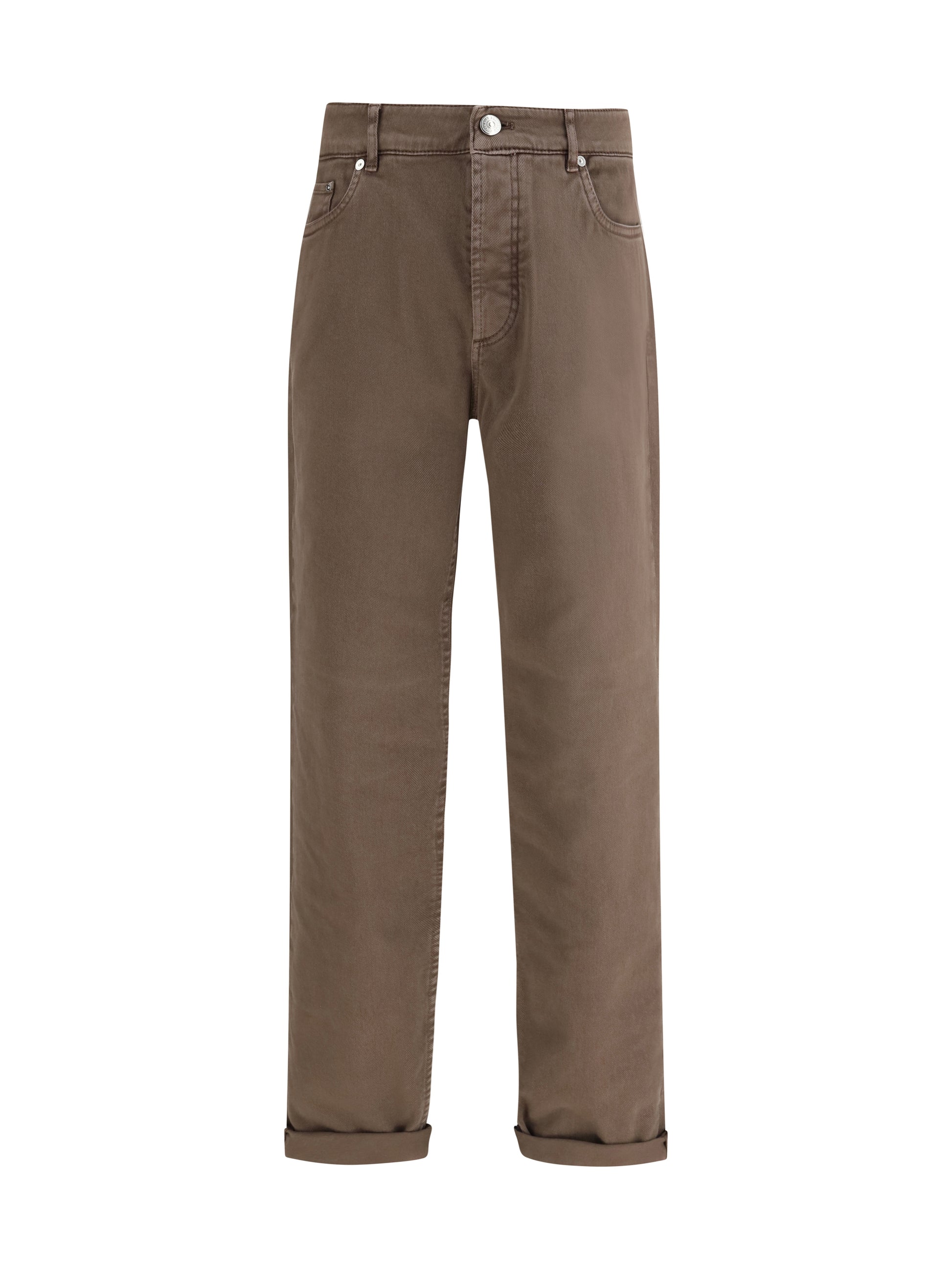 Brunello Cucinelli Men Jeans With Turn-Up Hem BRUNELLO CUCINELLI