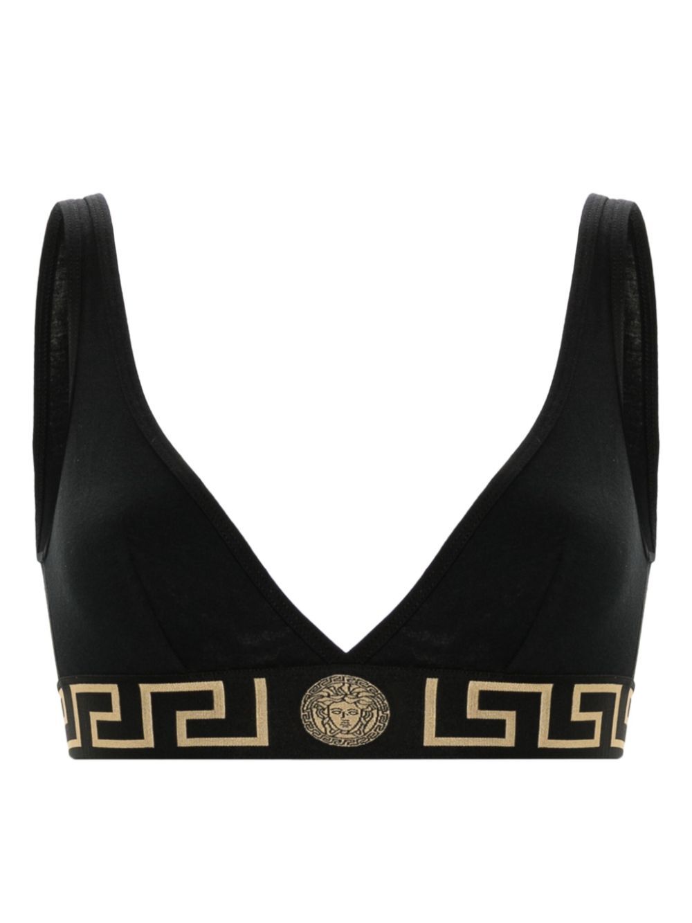 Versace Women Greca Border Triangle Bralette VERSACE