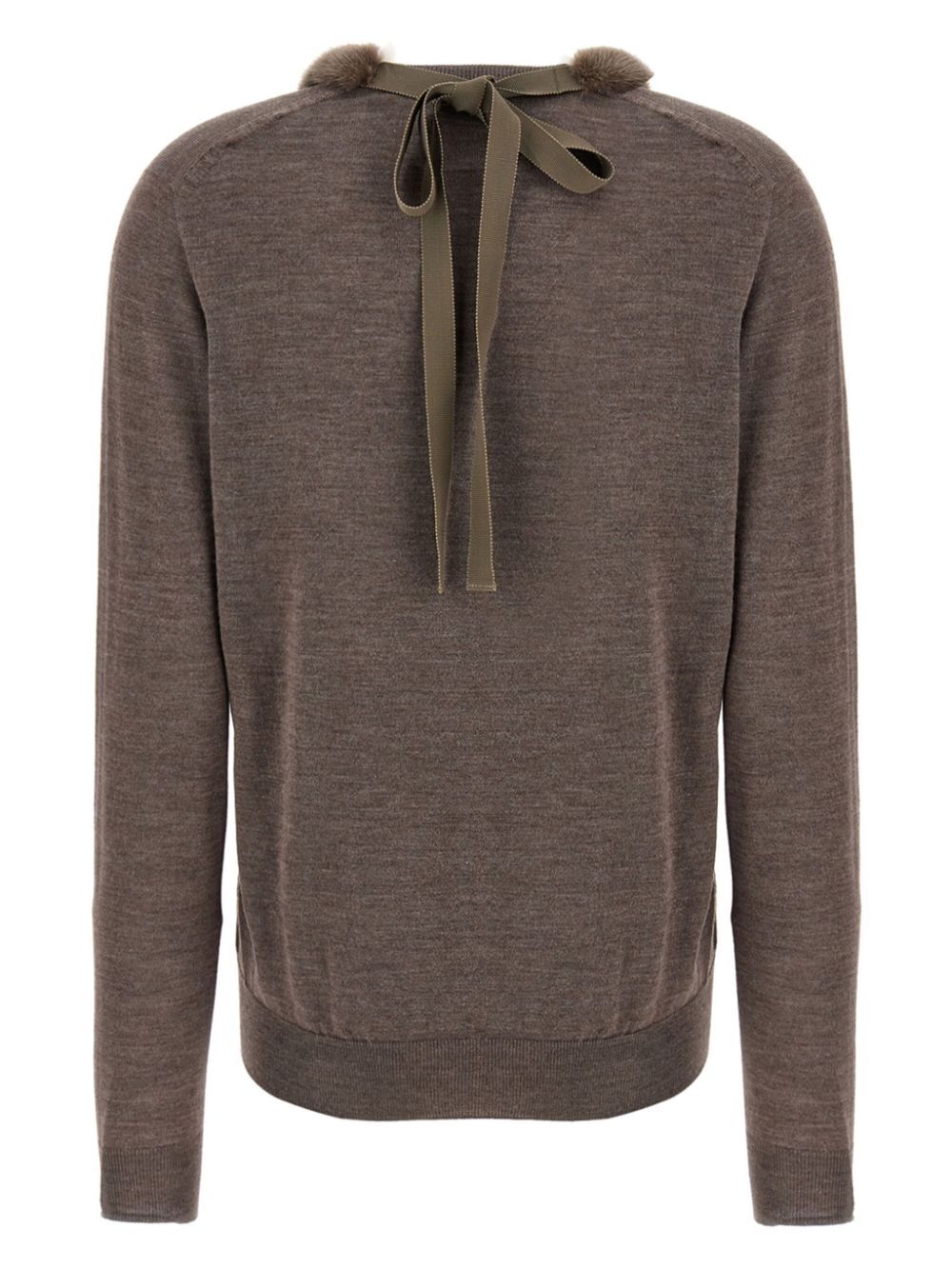 Fendi Women Wool And Silk V-Neck Jumper FENDI
