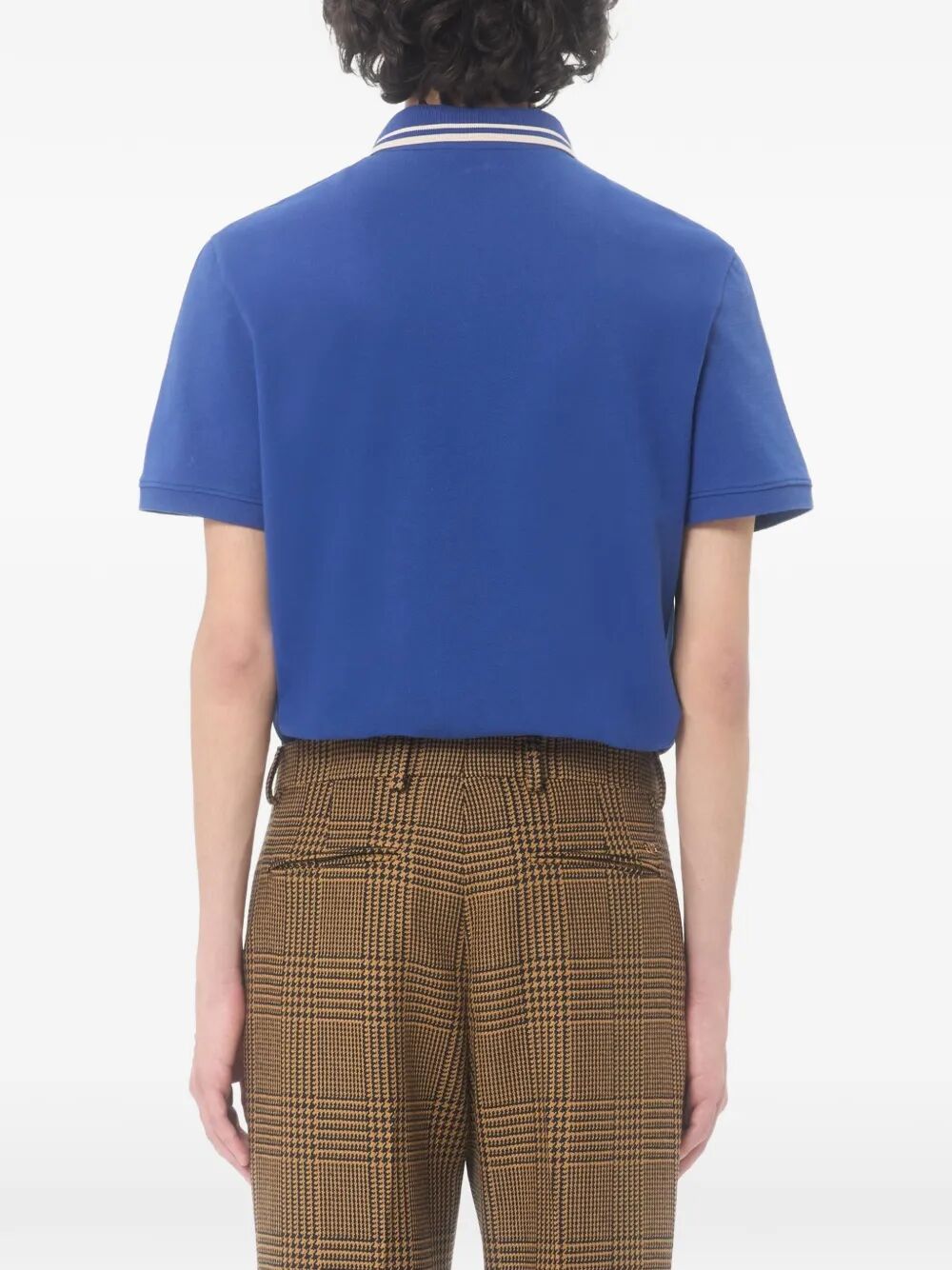 Valentino Garavani Men Cotton Piqué Polo Shirt With Vlogo Patch VALENTINO GARAVANI