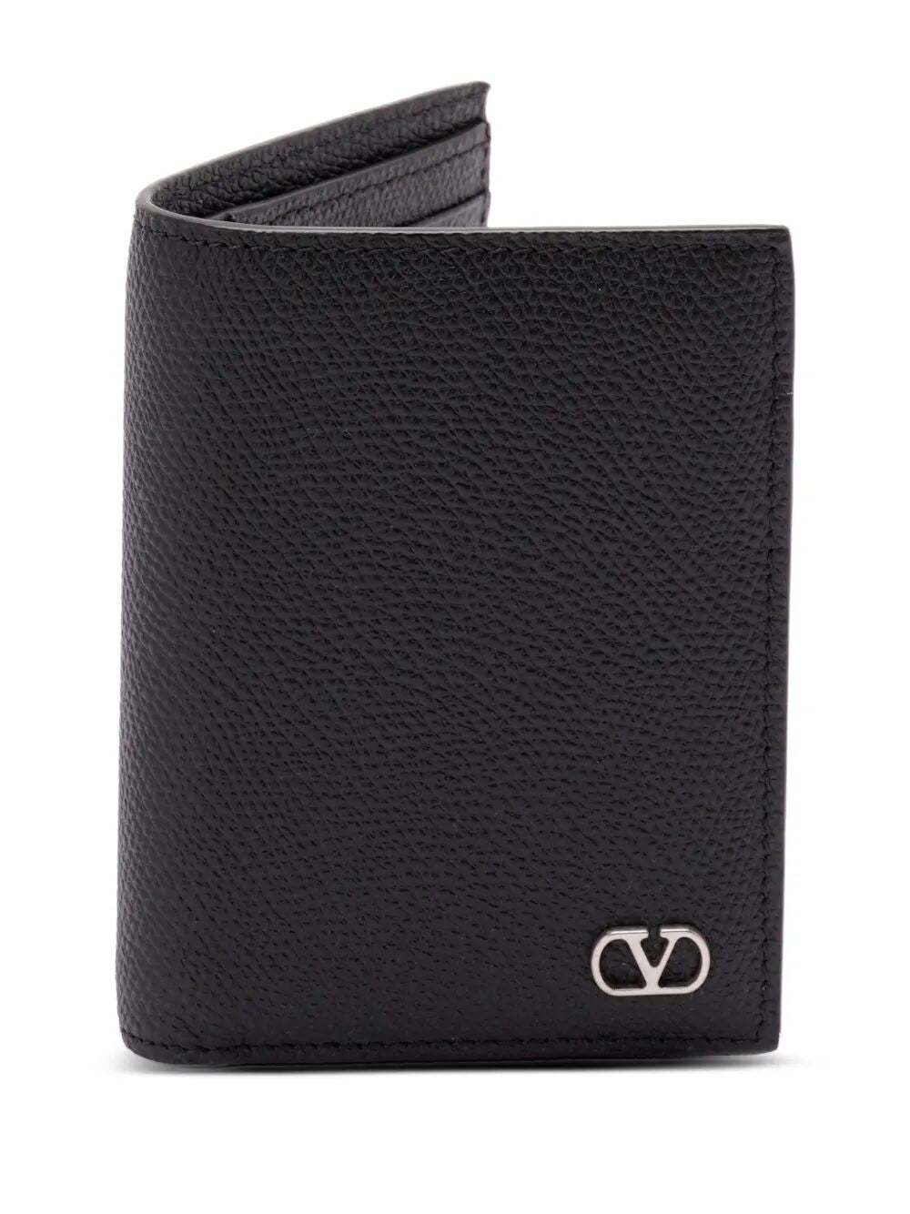 Valentino Garavani Men Valentino Garavani Vlogo Signature Cardholder In Grainy Calfskin VALENTINO GARAVANI