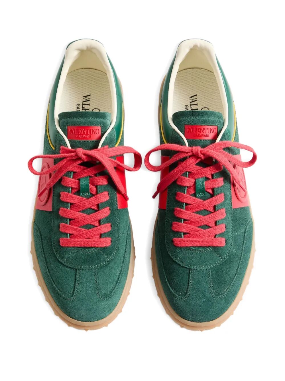 Valentino Garavani Men Upvillage Split And Nappa Leather Sneakers VALENTINO GARAVANI