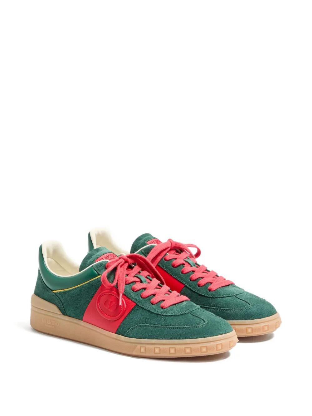 Valentino Garavani Men Upvillage Split And Nappa Leather Sneakers VALENTINO GARAVANI