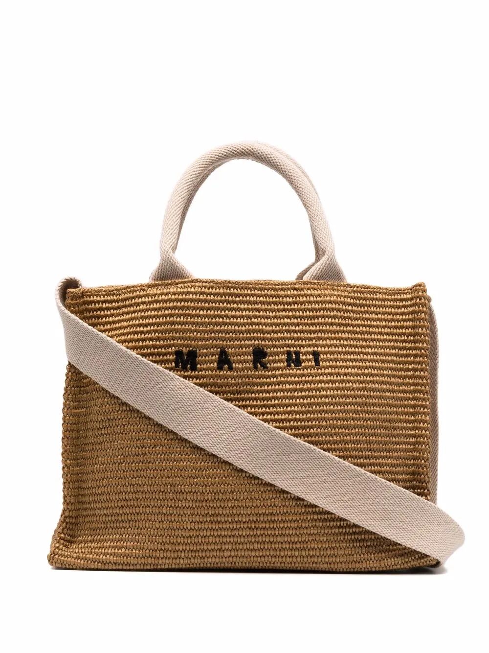 Marni Women Raffia-Effect Small Tote Bag MARNI