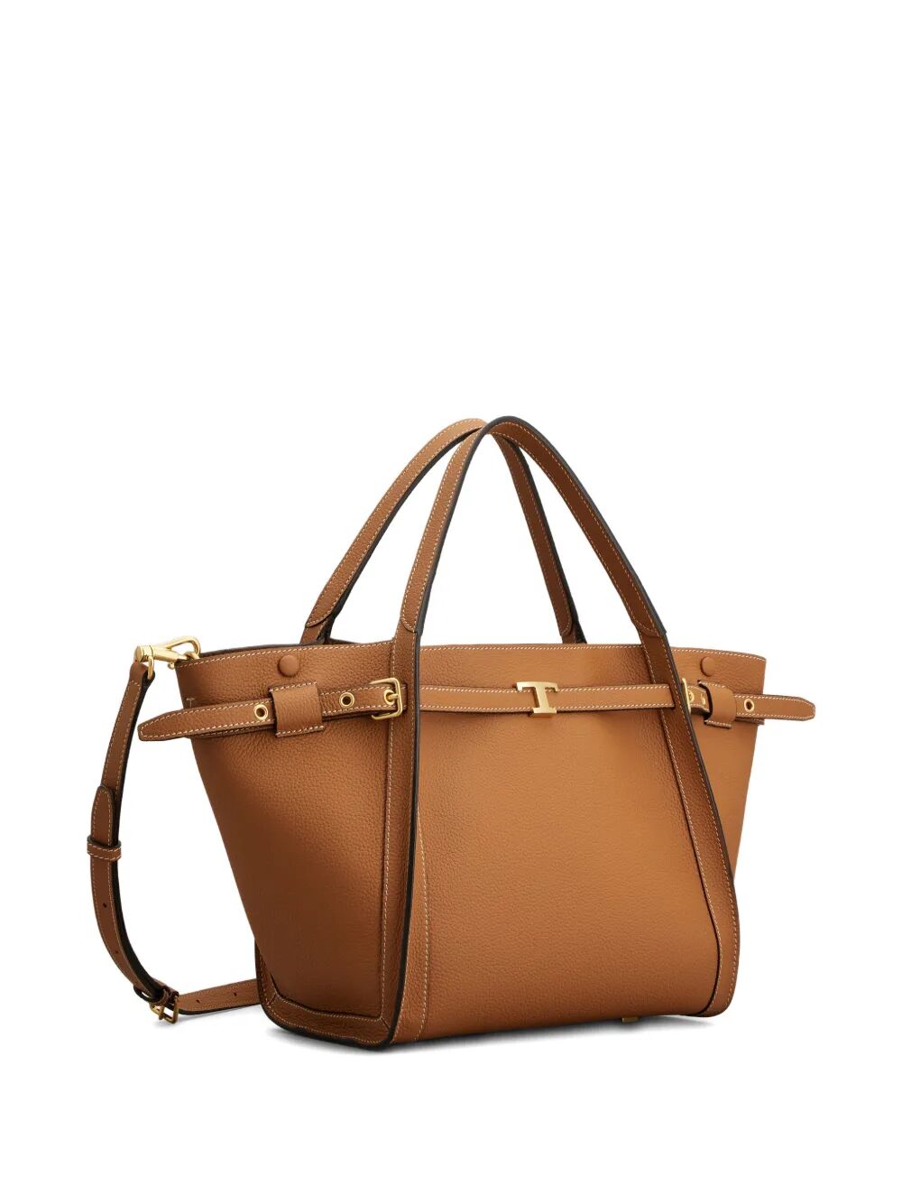 Tod's Women Small Leather Shopping Bag With T Timeless Accessory