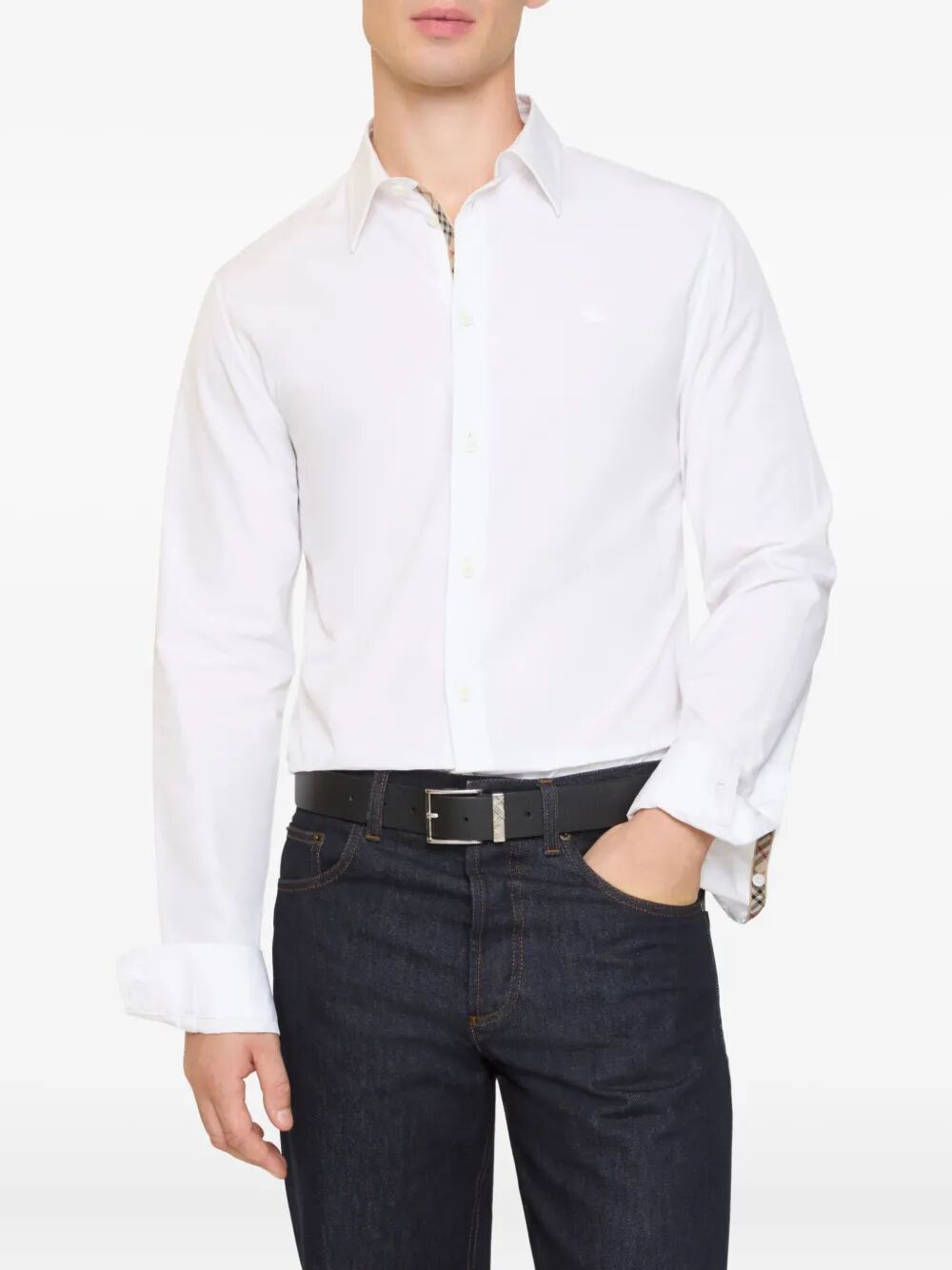 Burberry Men Regular Fit Cotton Poplin Shirt BURBERRY