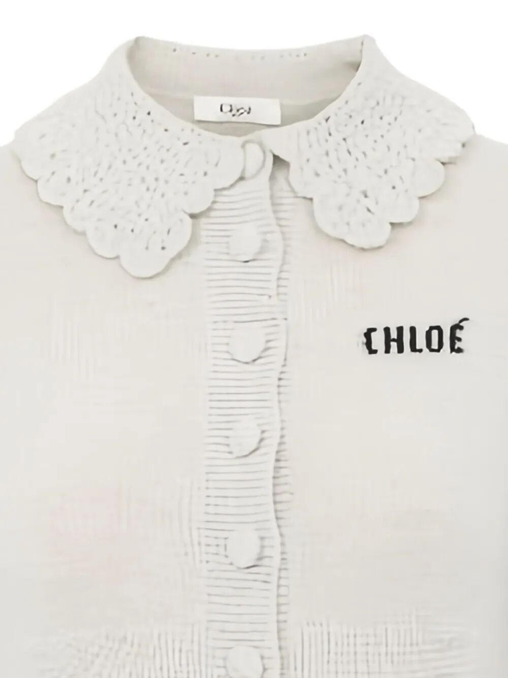 Chloe Women Crocheted Collar Wool Cardigan CHLOE