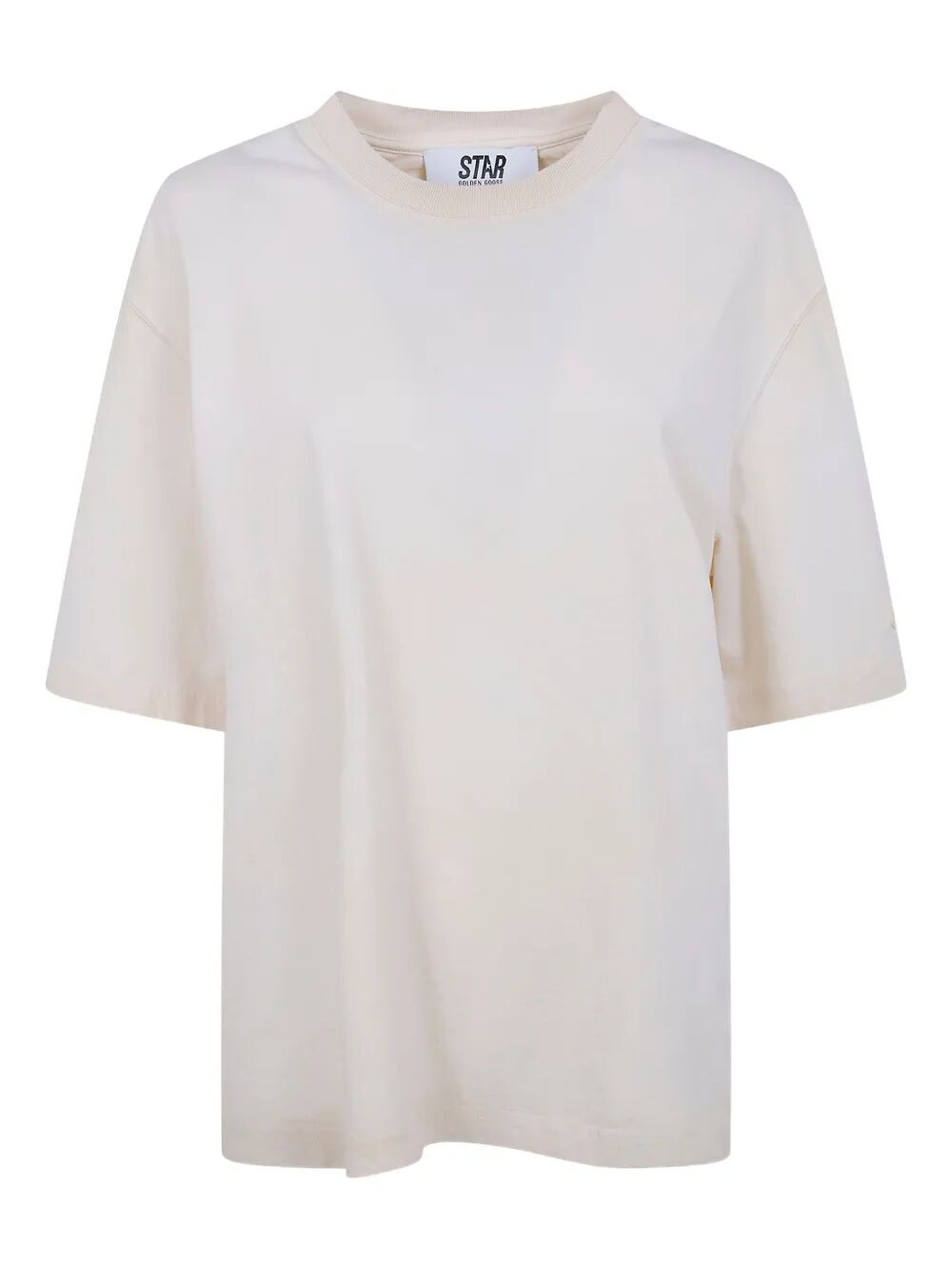 Golden Goose Men Star Unisex Vintage-Effect Cotton T-Shirt With Print On The Back GOLDEN GOOSE