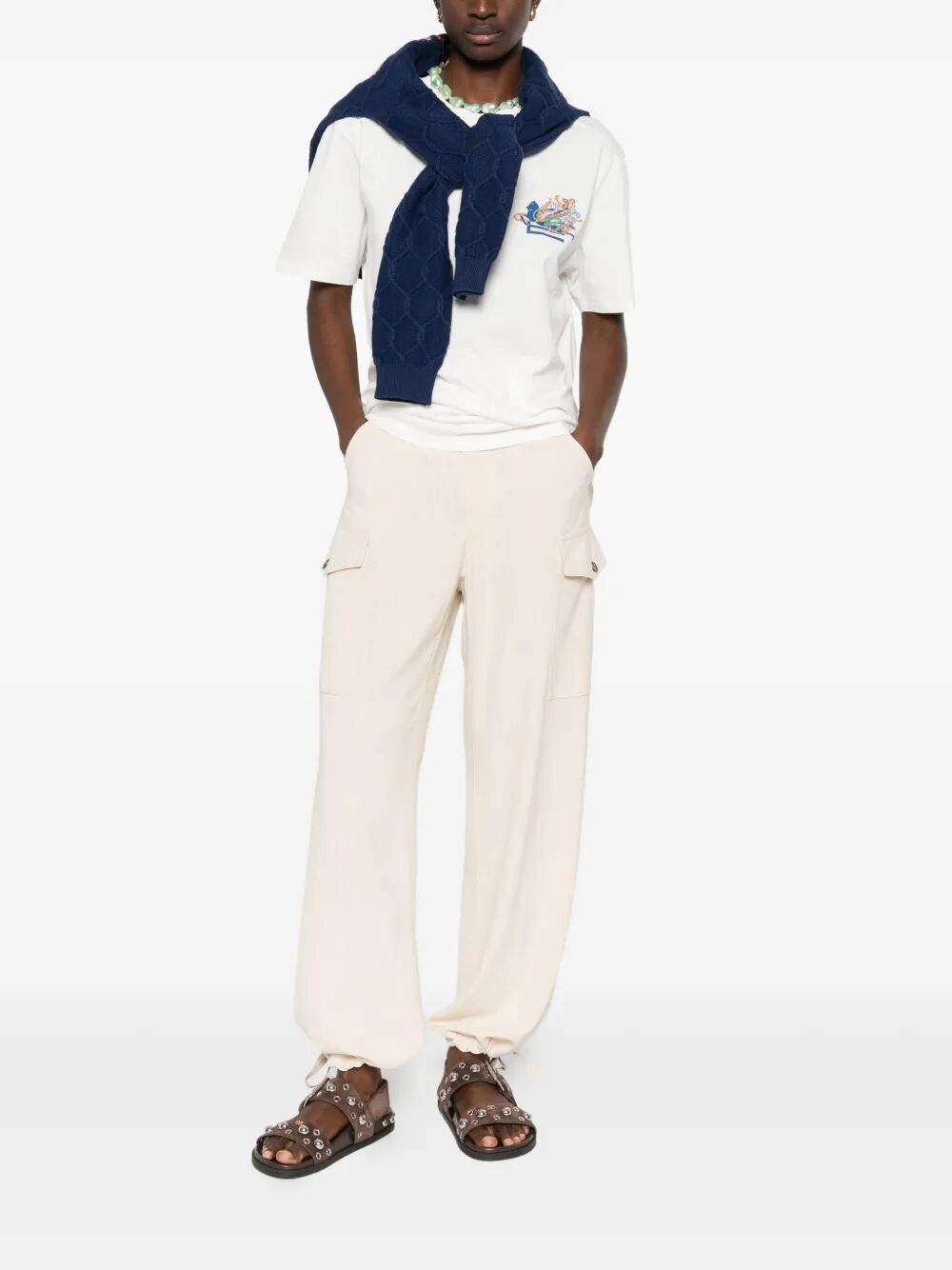 Etro Women Embroidered Logo Cotton T-Shirt ETRO