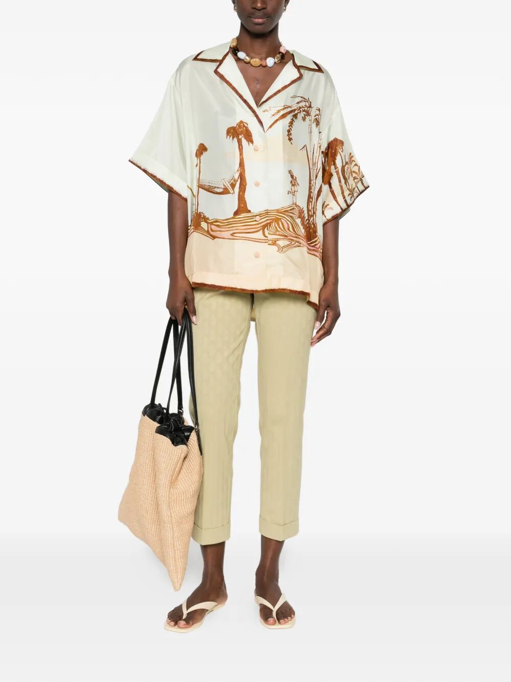 Etro Women Cropped Cotton Jacquard Trousers With Micro Paisley Motif ETRO