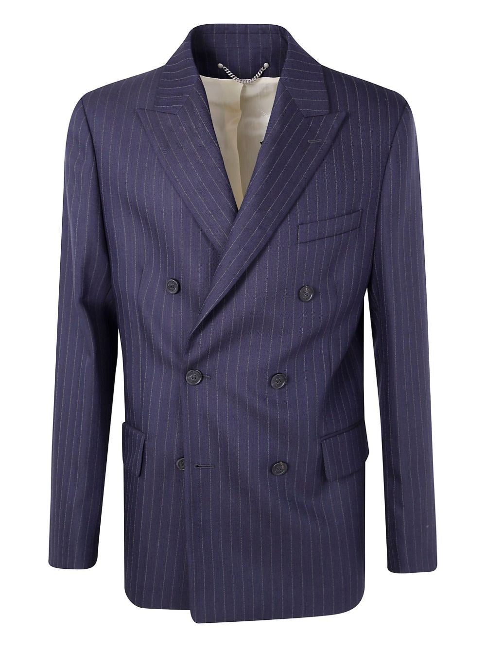 Golden Goose Men Double-Breasted Blazer In Pinstriped GOLDEN GOOSE