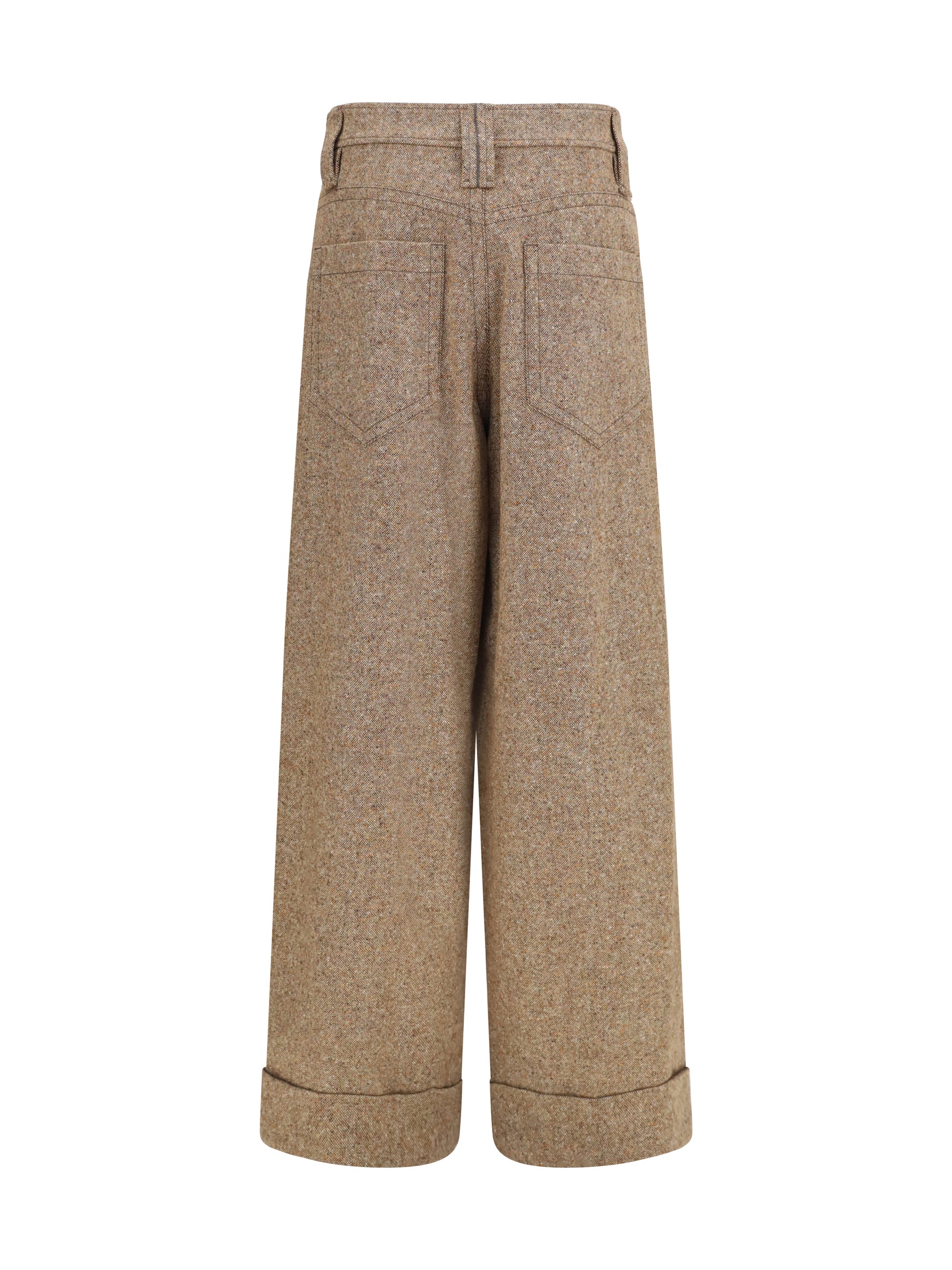 Brunello Cucinelli Women Tailored Wool-Blend Pants BRUNELLO CUCINELLI