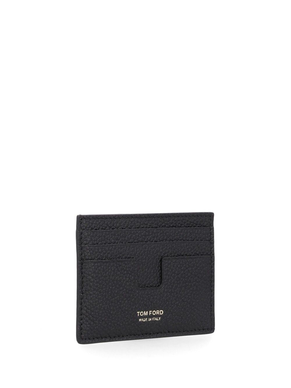 Tom Ford Men T Line Grained Leather Card Holder TOM FORD