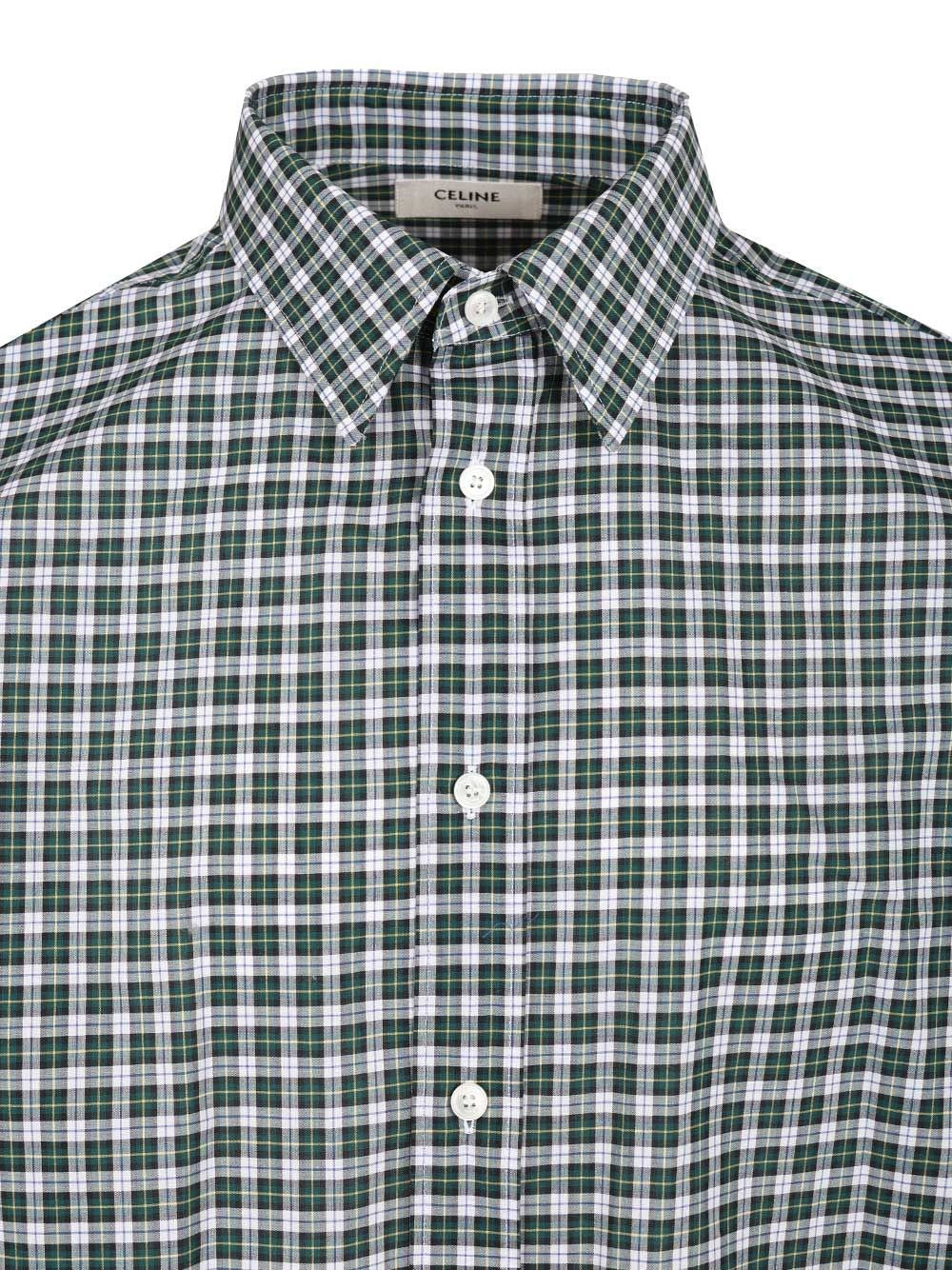 Celine Men Wide Tartan Shirt CELINE