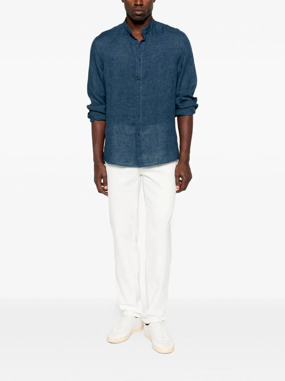Brunello Cucinelli Men Mandarin Collar Shirt BRUNELLO CUCINELLI