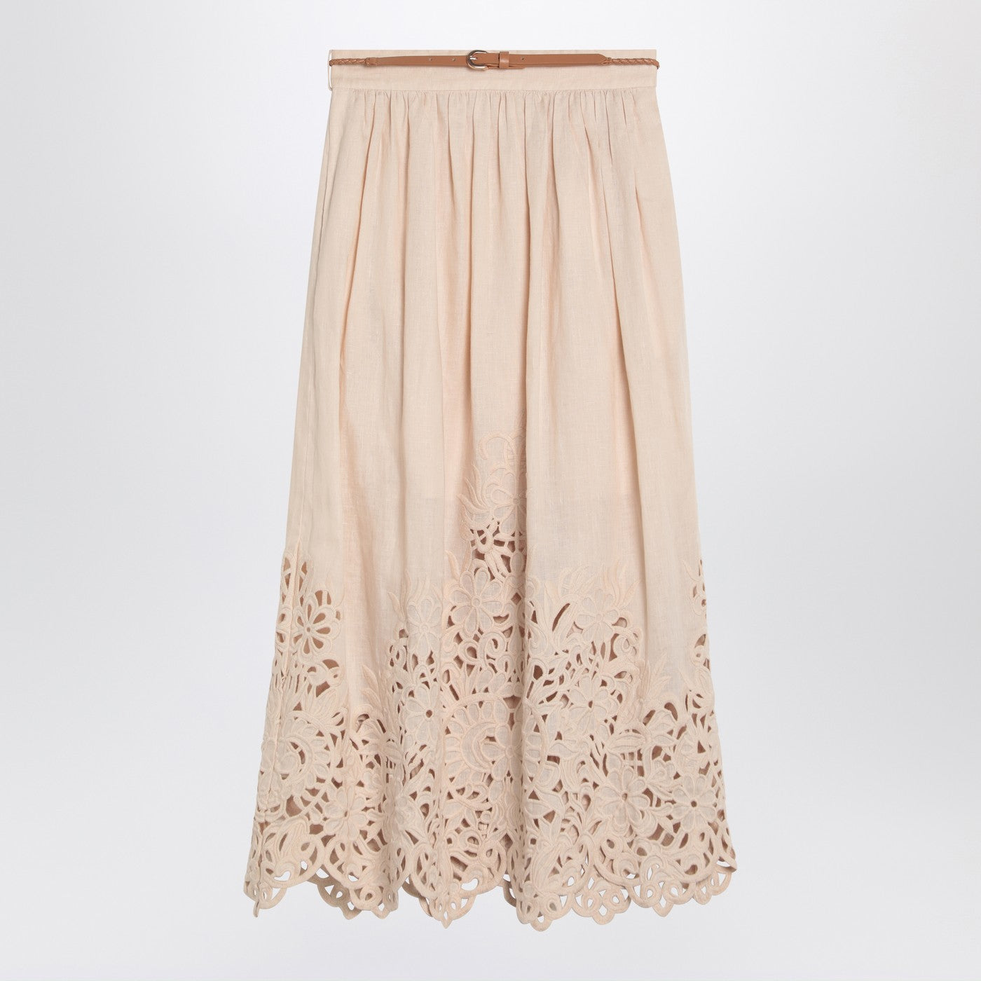 Zimmermann Wylie Cream Colored Midi Skirt Women ZIMMERMANN