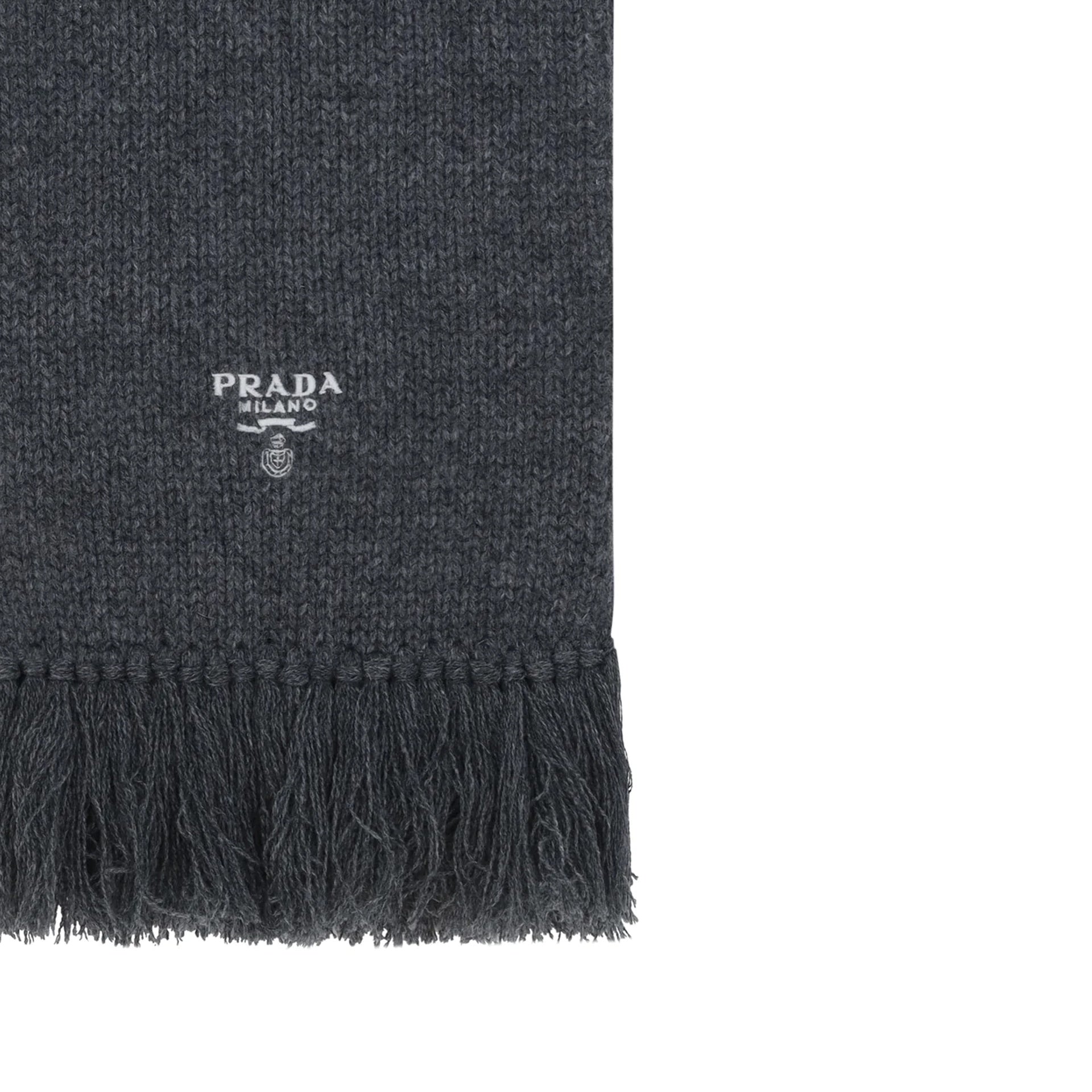 Prada Cashmere Logo Scarf Men PRADA