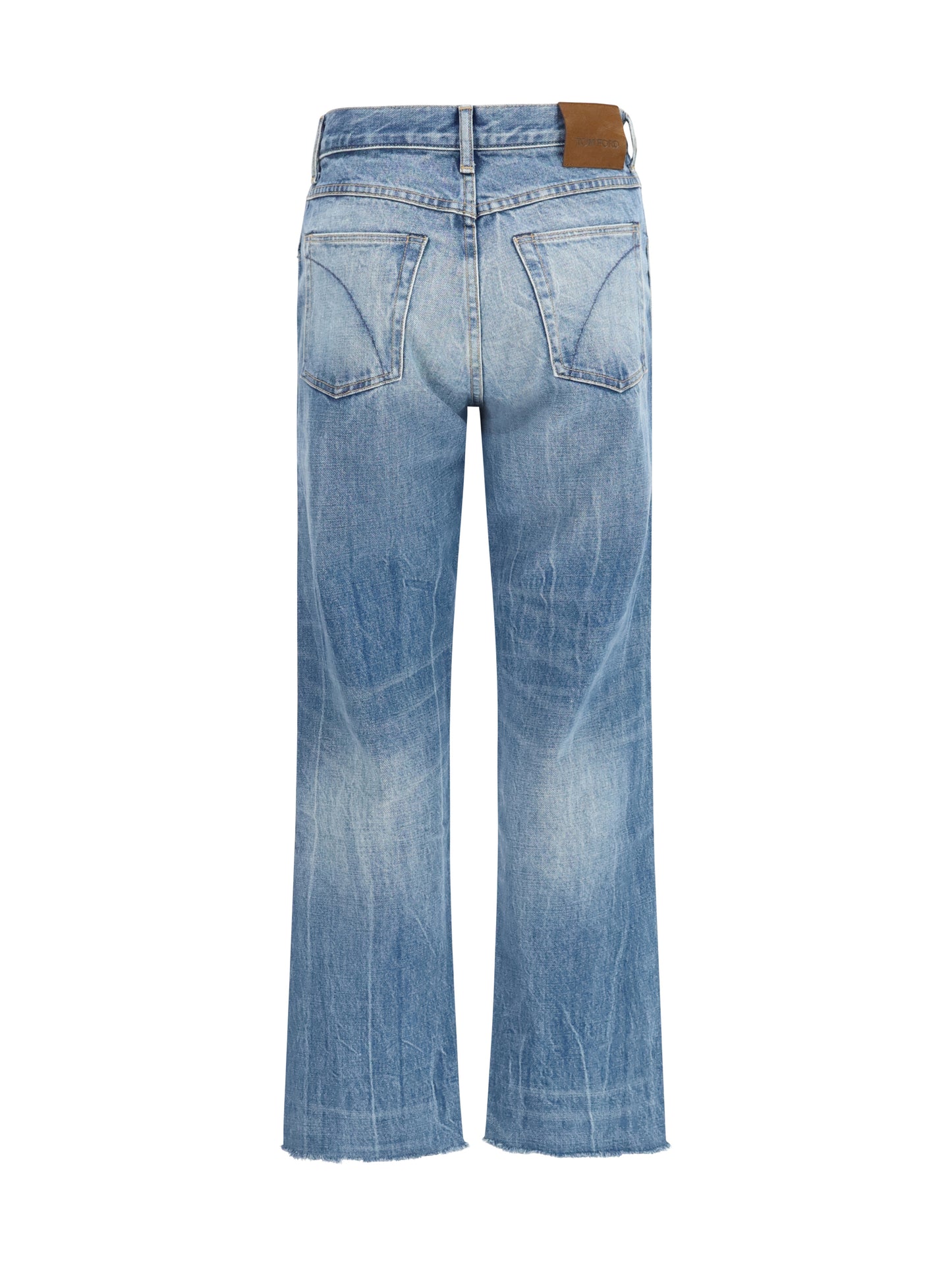 Tom Ford Women Washed Denim Cigarette Jeans TOM FORD