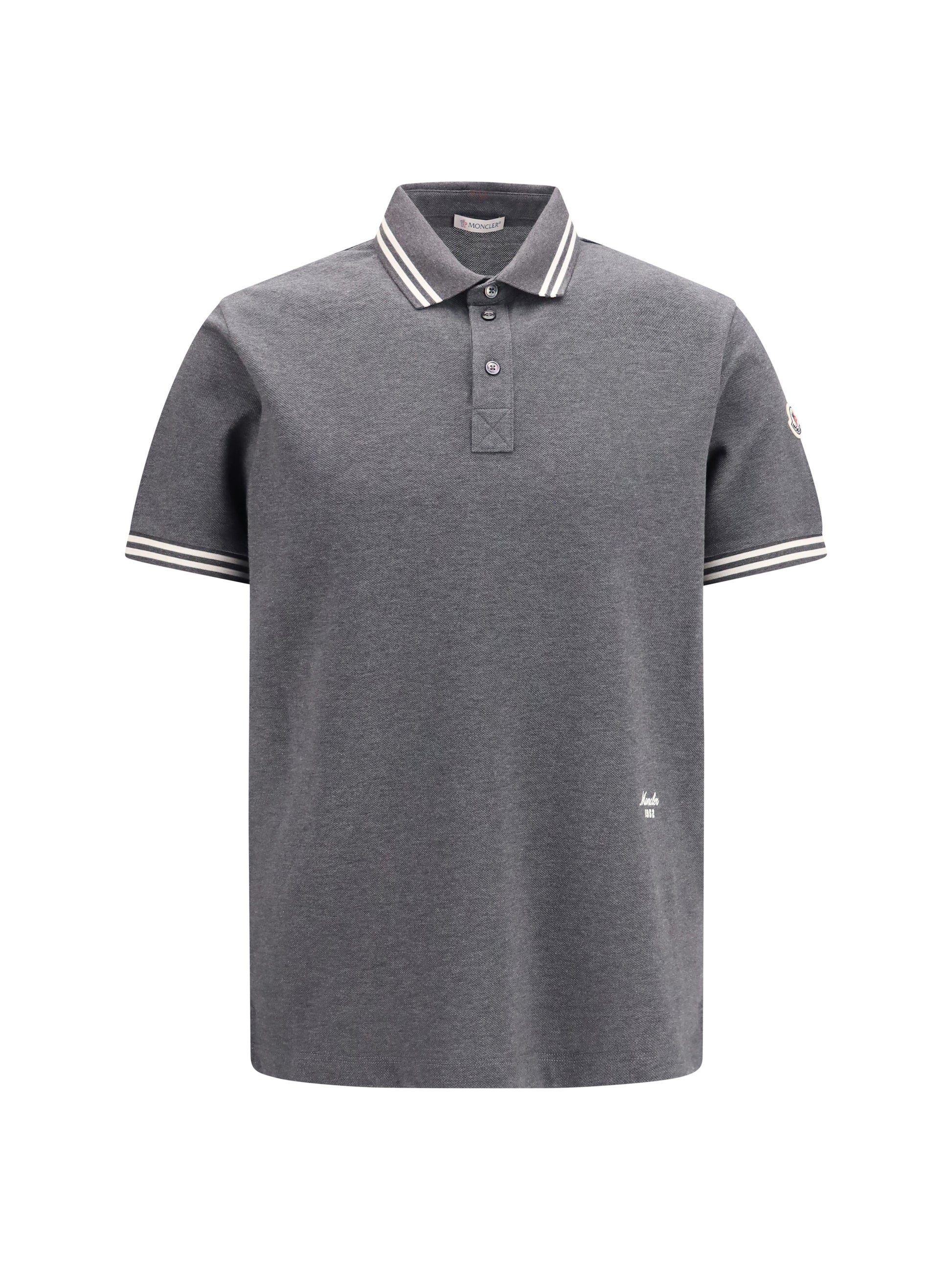 Moncler Men Cotton Piqué Polo With Striped Trims MONCLER