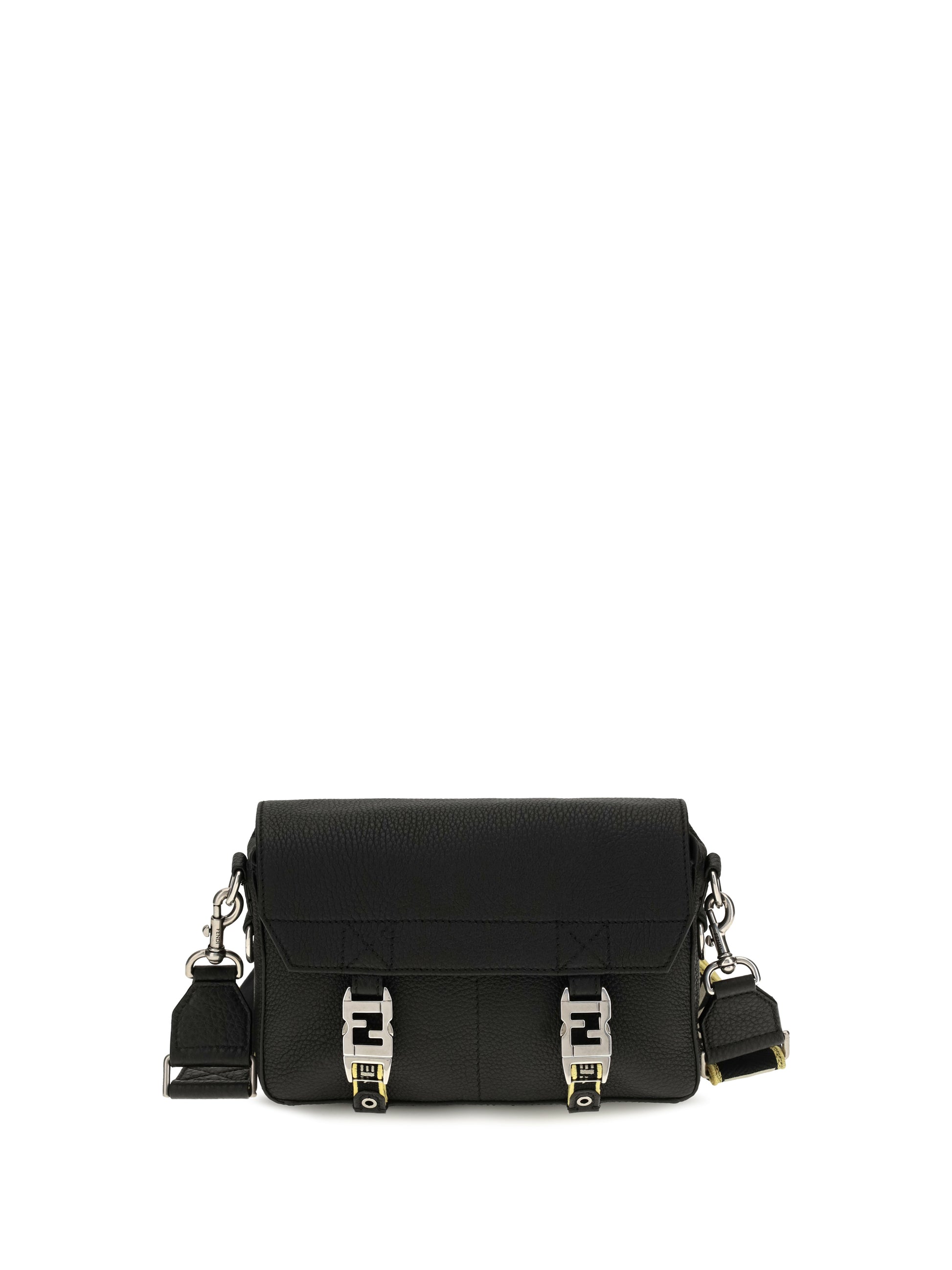 Fendi Men Flow Romano Leather Crossbody Bag FENDI