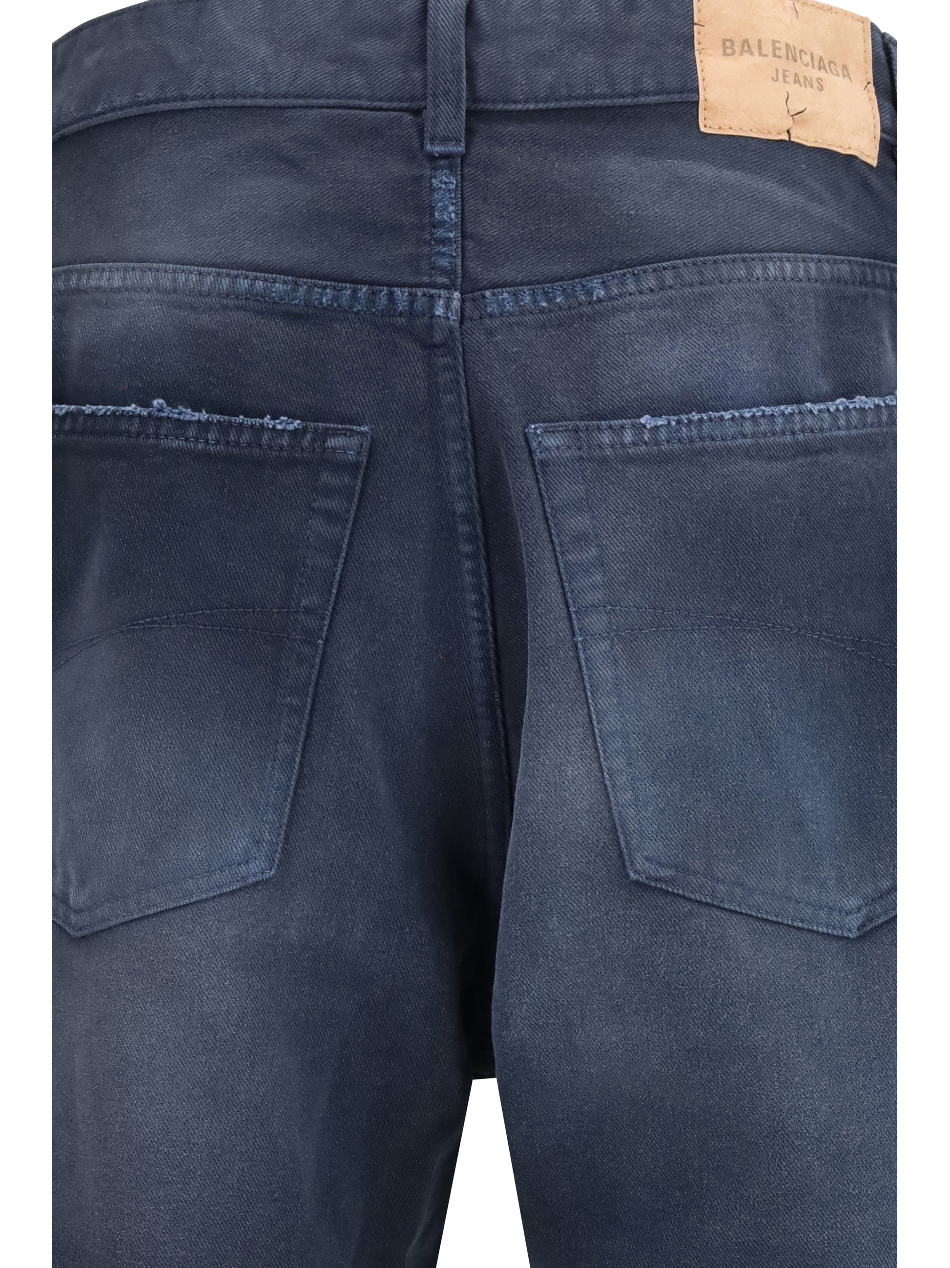 Balenciaga Men Wide-Leg Denim Jeans BALENCIAGA