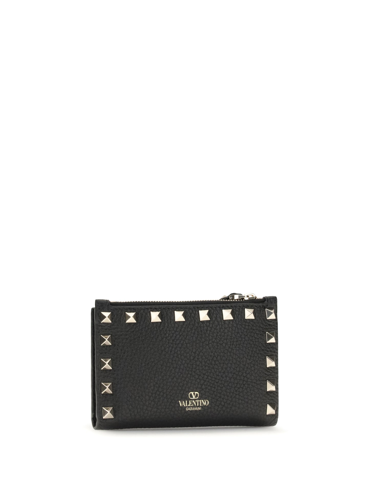 Valentino Garavani Women Rockstud Zip Card Holder VALENTINO GARAVANI