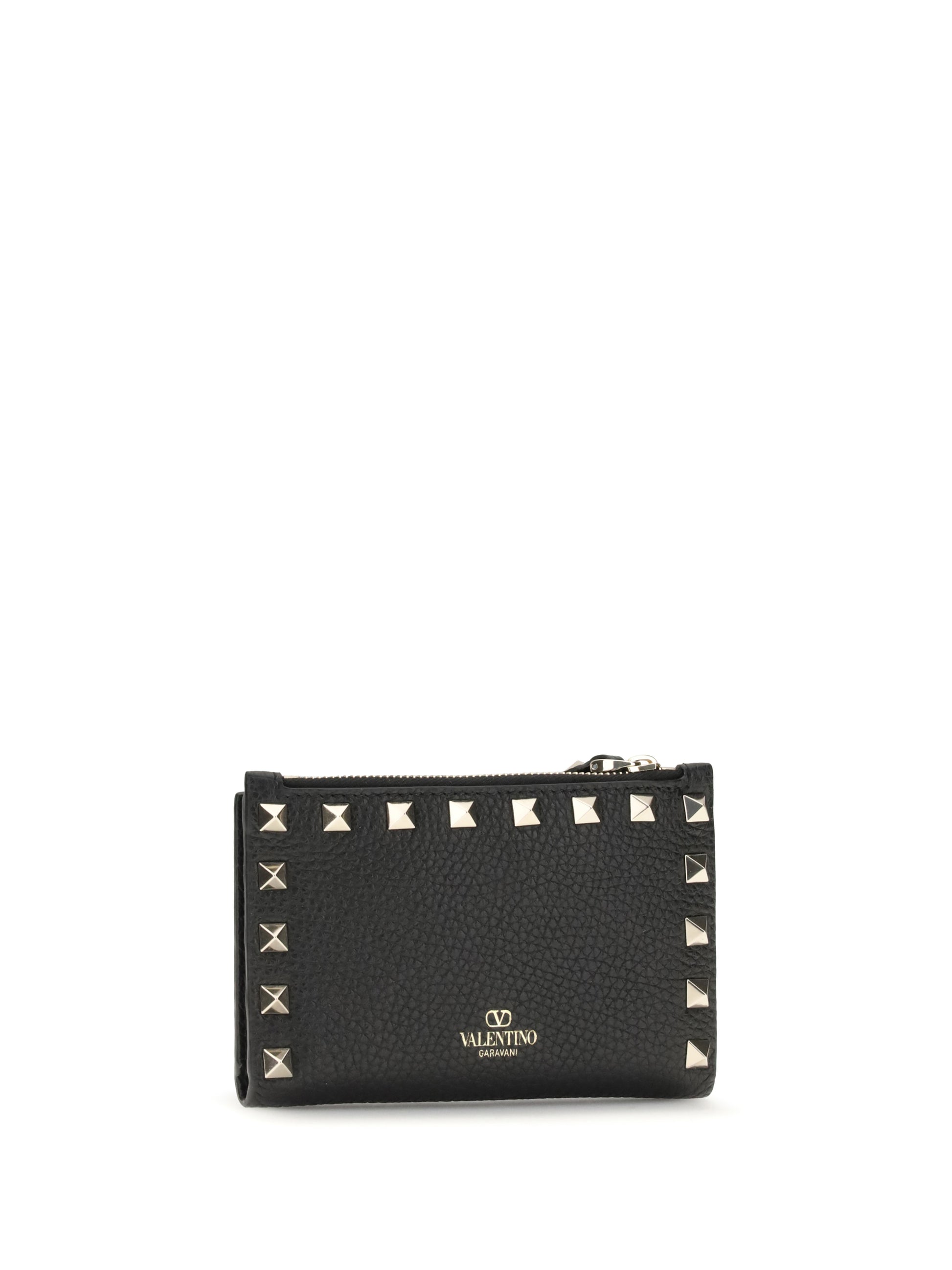 Valentino Garavani Women Rockstud Zip Card Holder VALENTINO GARAVANI