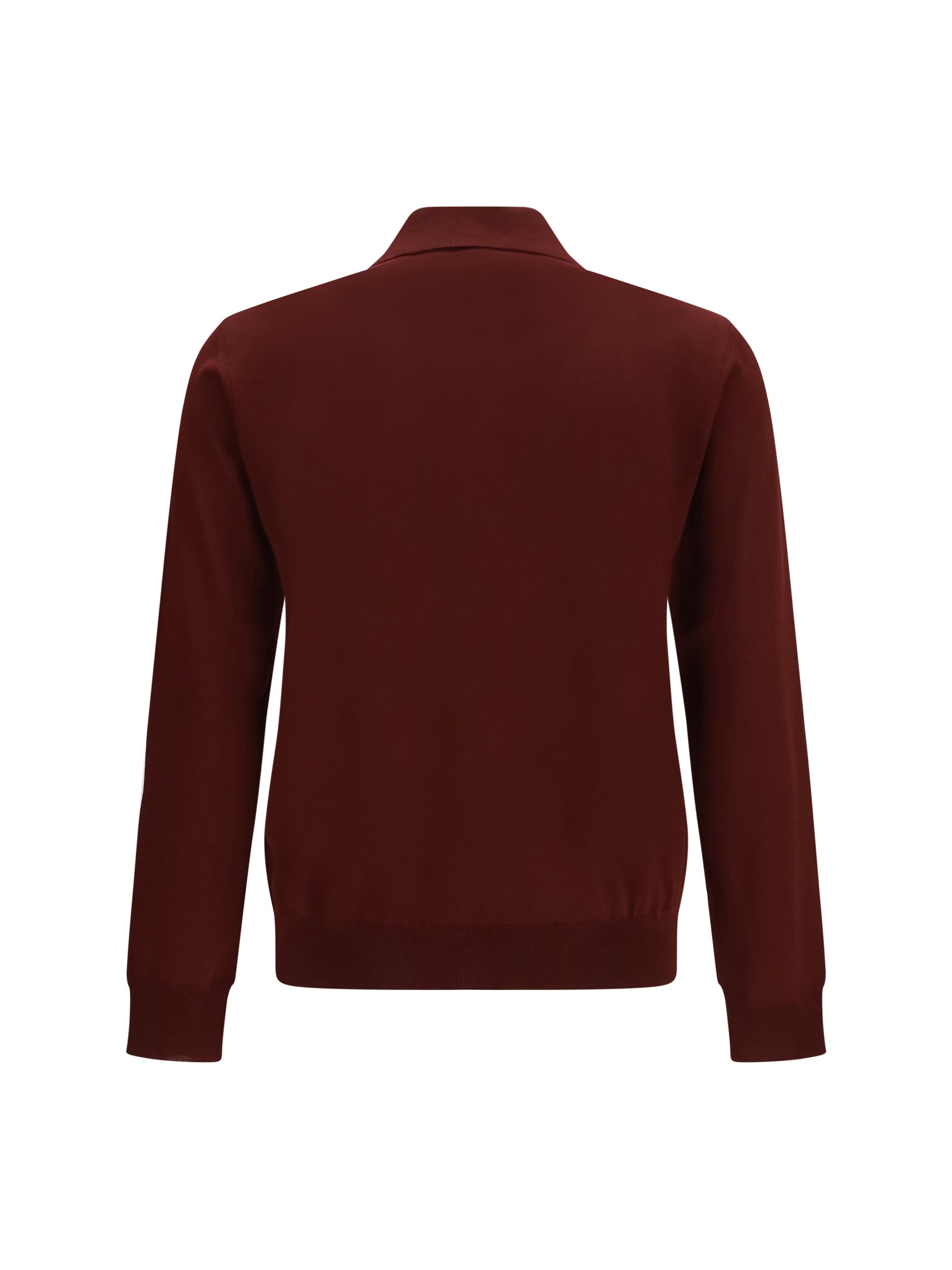 Valentino Men Long-Sleeve Wool Polo With Vlogo VALENTINO