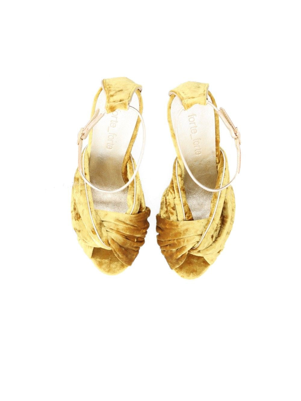 Forte_Forte Women Heliodore High Heel Velvet Crossover Sandal FORTE FORTE
