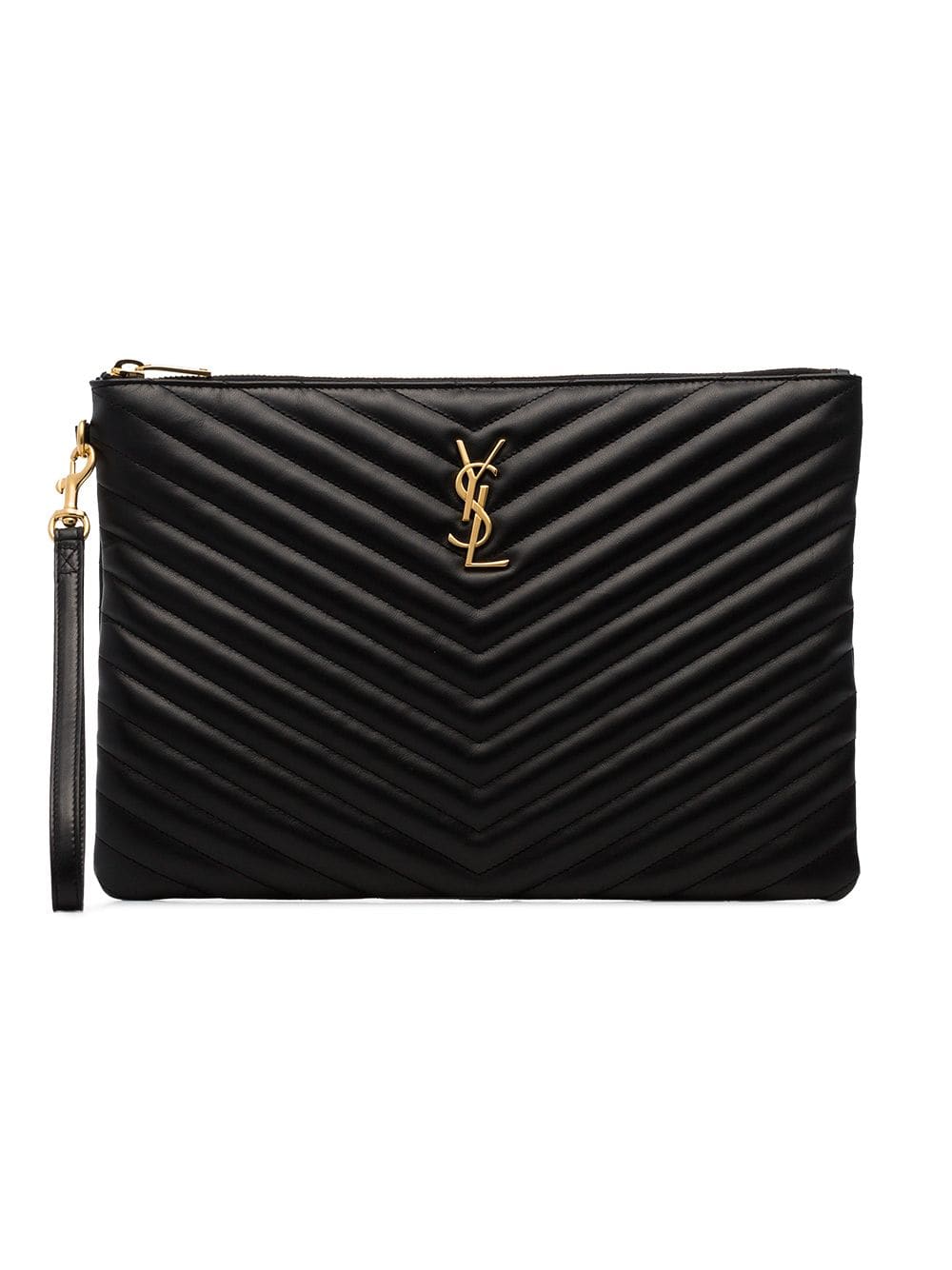 Saint Laurent Women Cassandre Matelassé Leather Tablet Pouch SAINT LAURENT