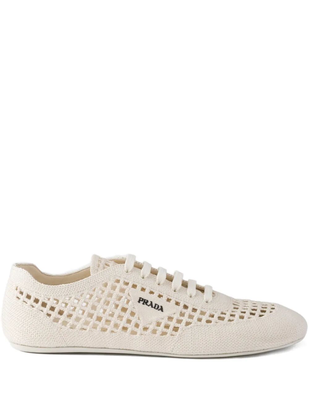 Prada Women Collapse Crochet Laced Sneakers PRADA