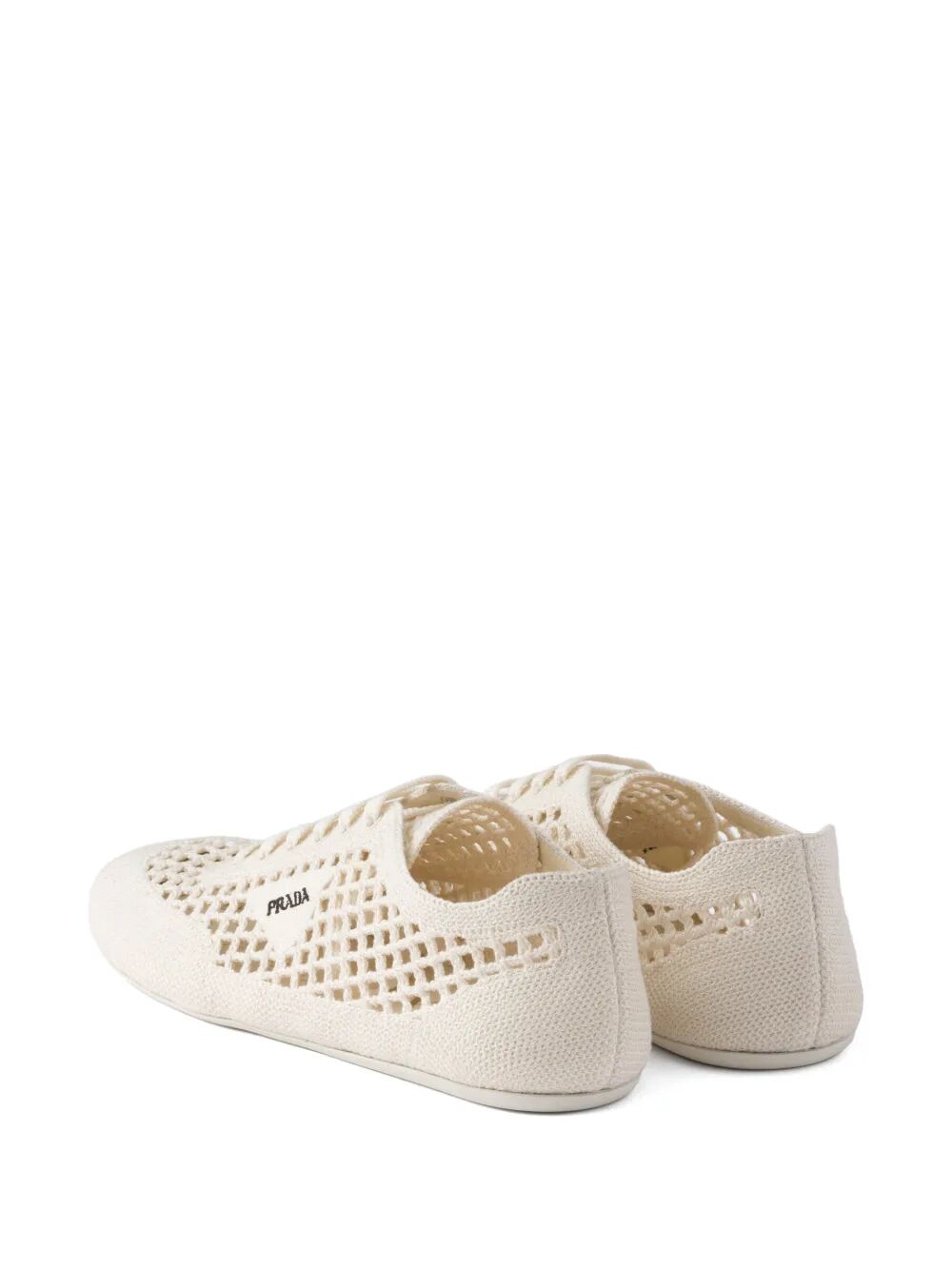 Prada Women Collapse Crochet Laced Sneakers PRADA