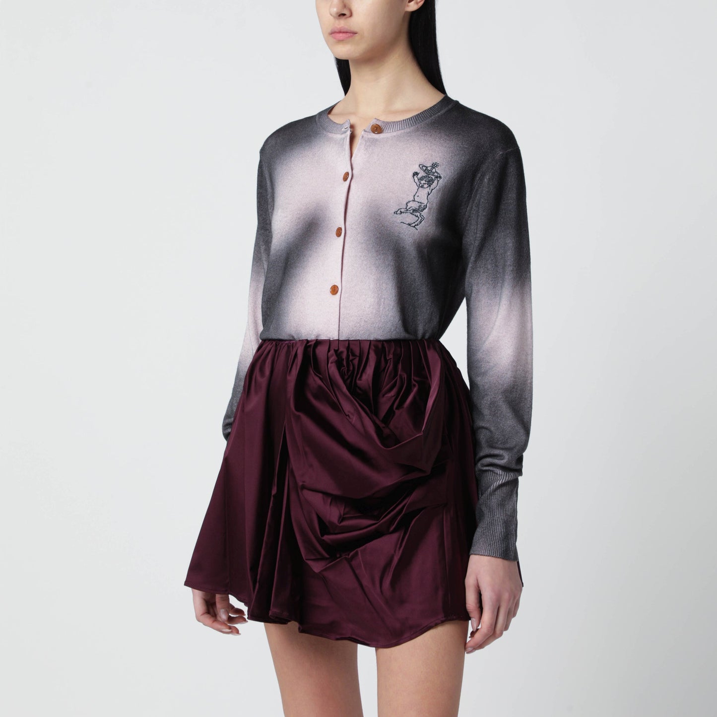 Vivienne Westwood Pink/Black Degrade-Effect Cardigan Women VIVIENNE WESTWOOD
