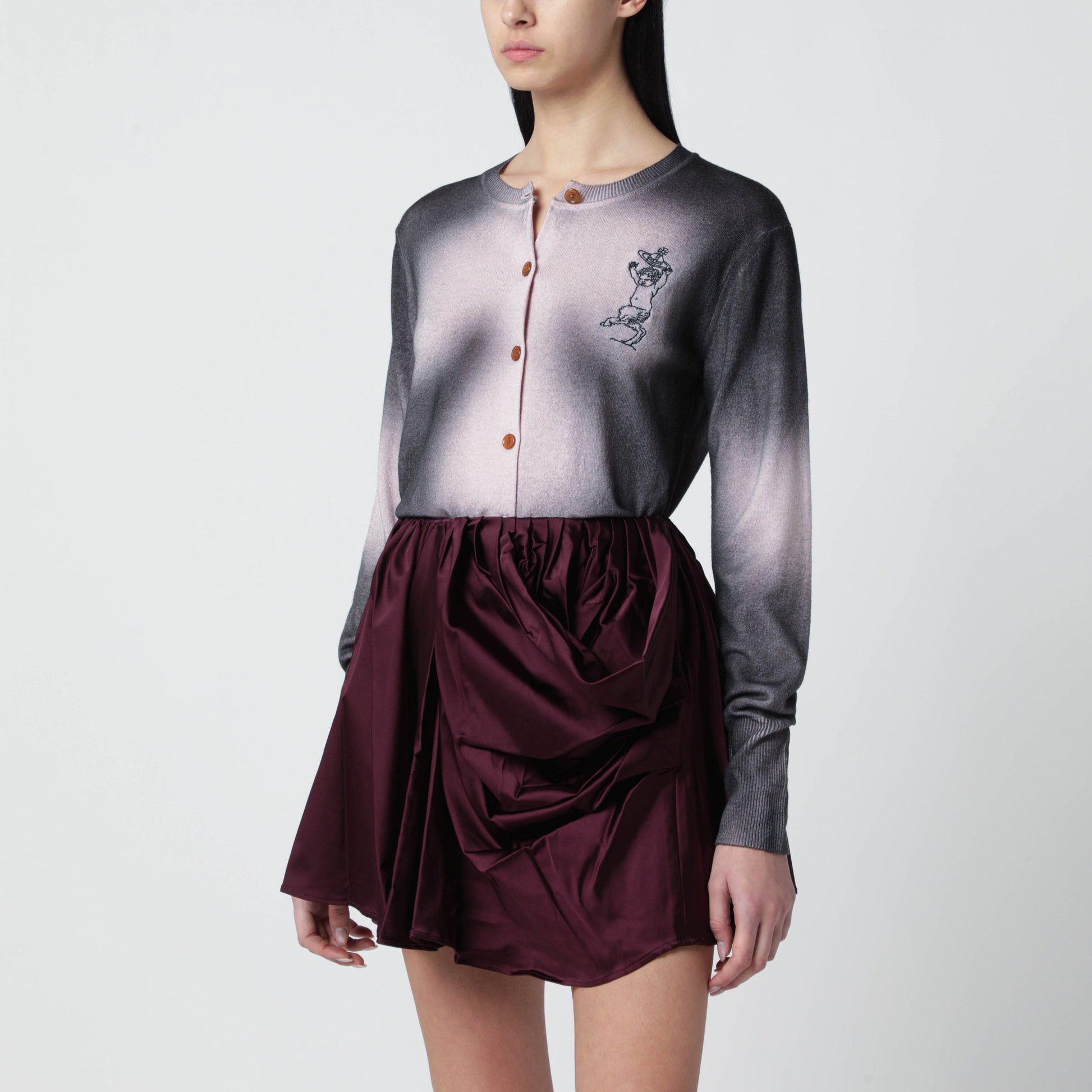 Vivienne Westwood Pink/Black Degrade-Effect Cardigan Women VIVIENNE WESTWOOD