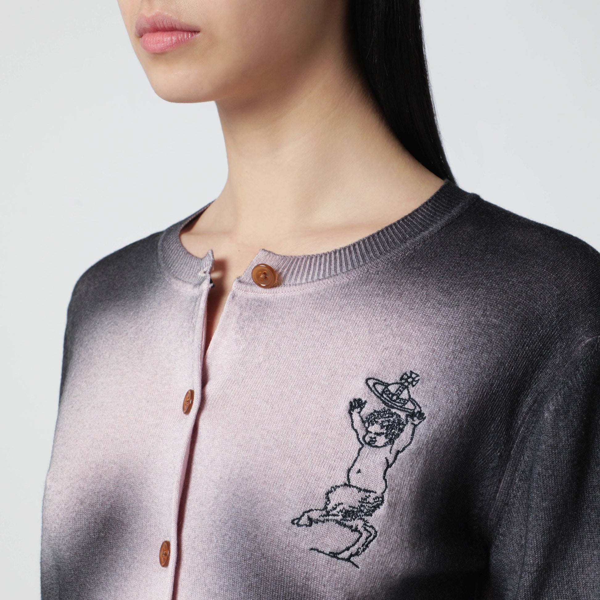 Vivienne Westwood Pink/Black Degrade-Effect Cardigan Women VIVIENNE WESTWOOD