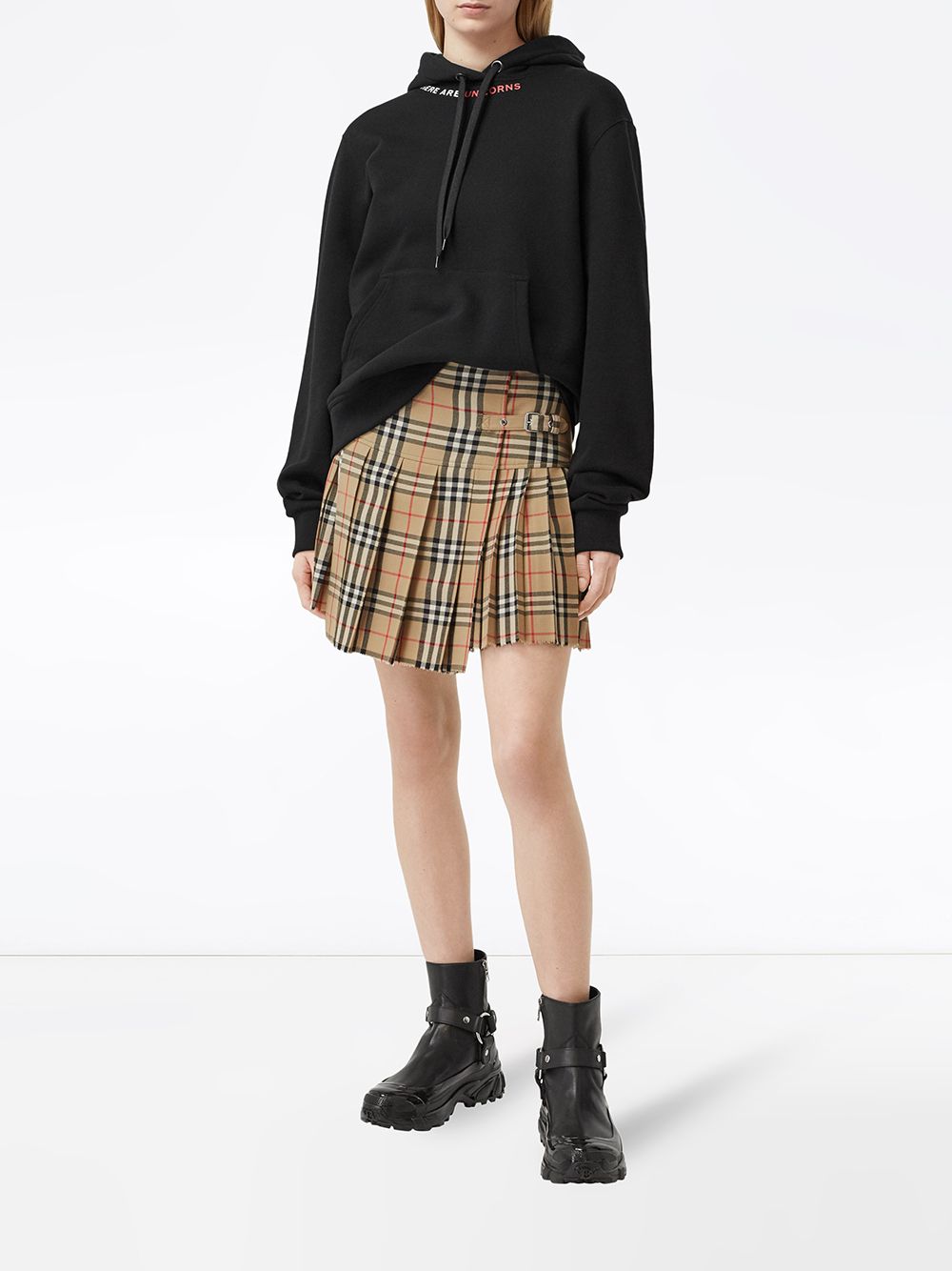 Burberry Women Vintage Check Wool Miniskirt BURBERRY