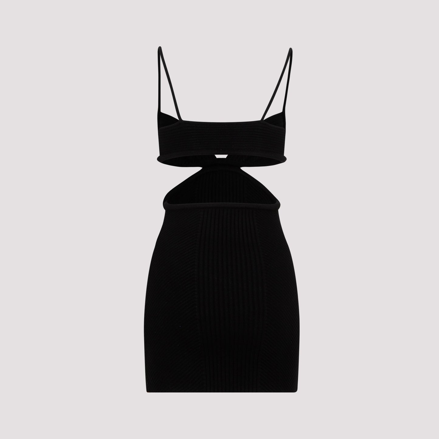 Off White Cut Out Ribbed Mini Dress Women OFF-WHITE