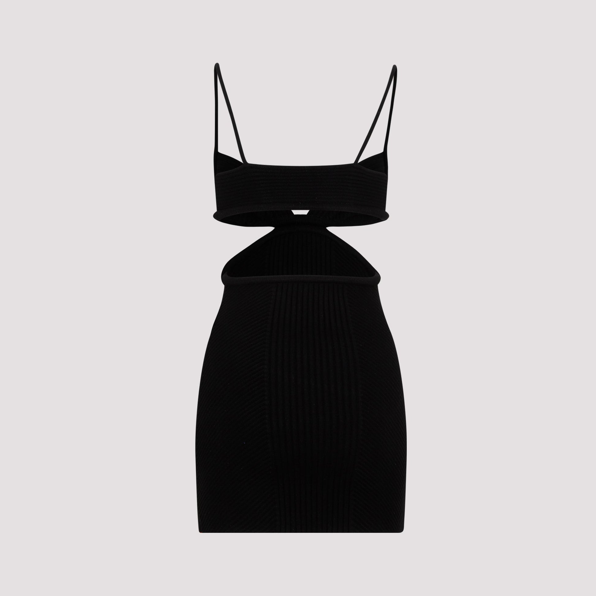 Off White Cut Out Ribbed Mini Dress Women OFF-WHITE