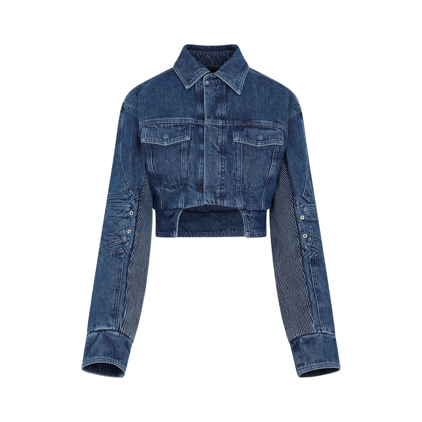 Off White Motorcycle Hole Crop Jacket Women OFF-WHITE