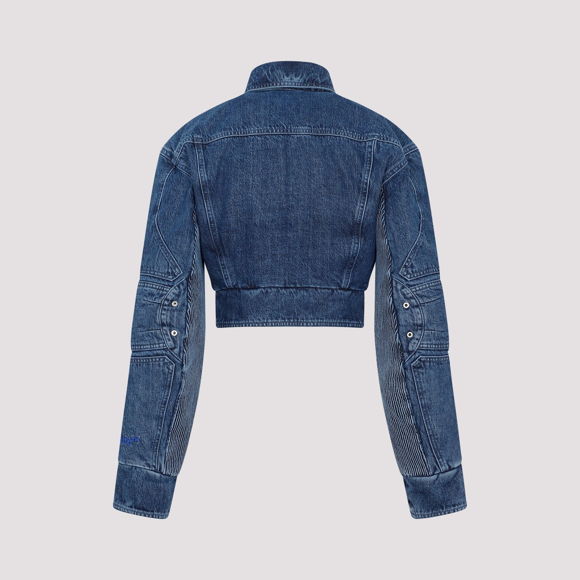 Off White Motorcycle Hole Crop Jacket Women OFF-WHITE