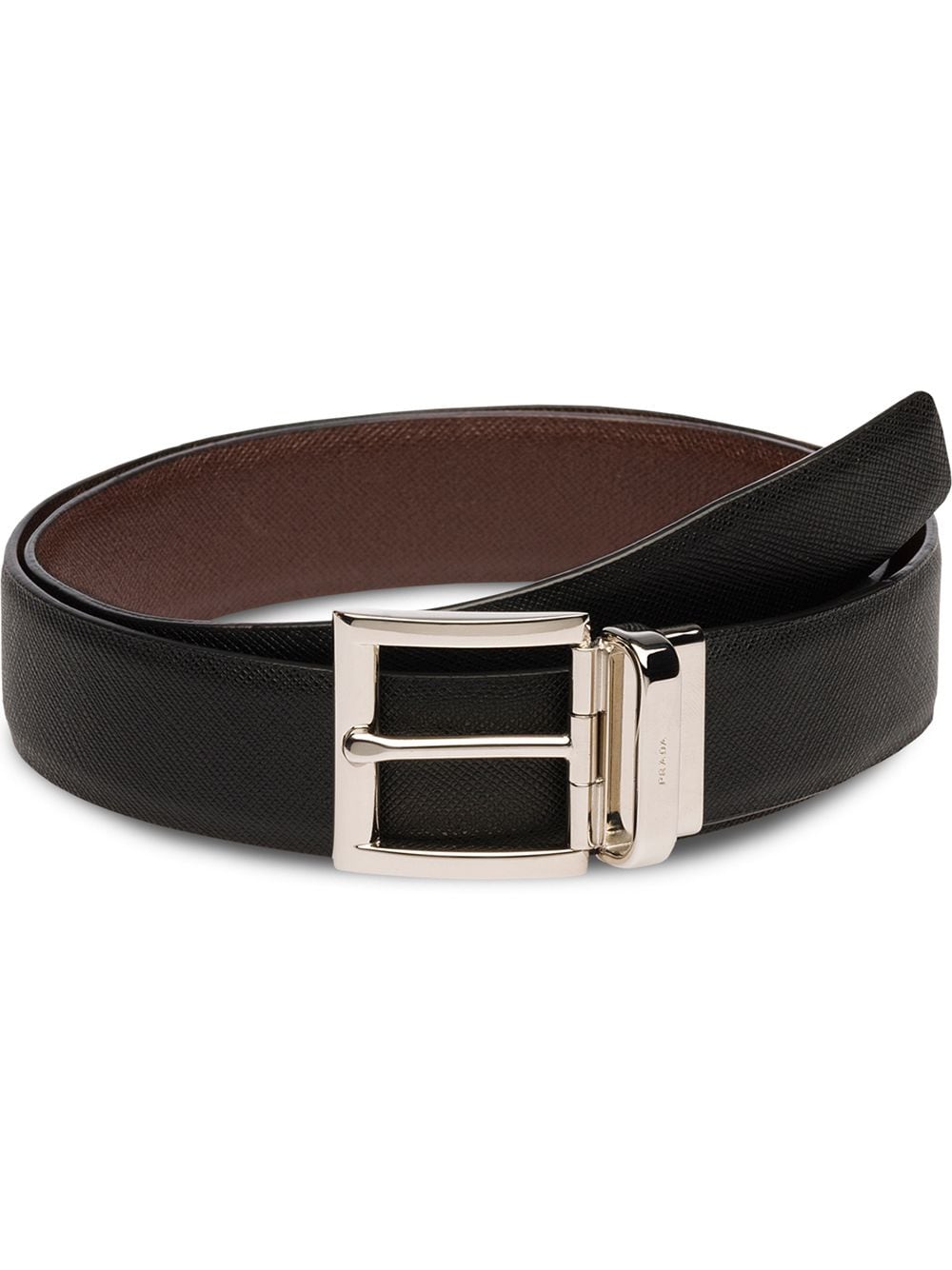 Prada Men Two-Tone Saffiano Leather Reversibile Belt PRADA