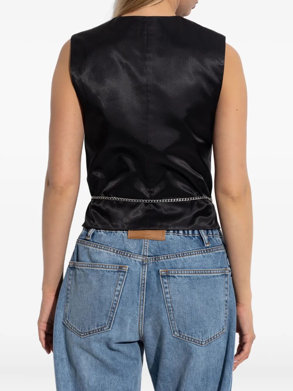 Alexander Wang Women Wool-Blend Tailored Vest With Chain-Link ALEXANDER WANG