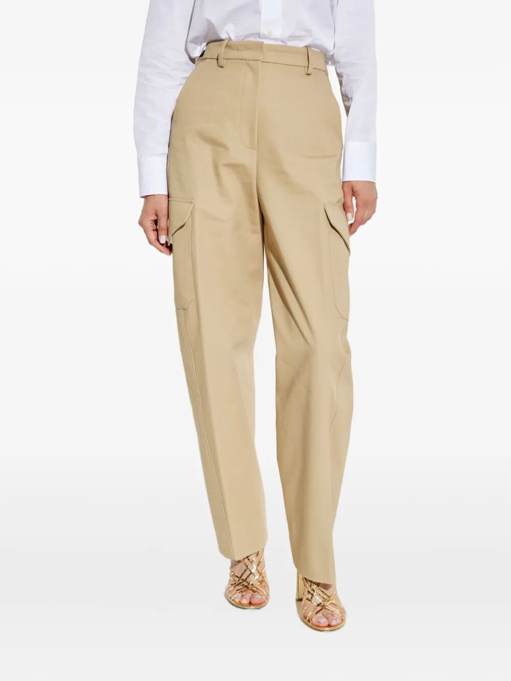 Givenchy Women Cotton And Wool Cocoon Trousers With Pockets GIVENCHY