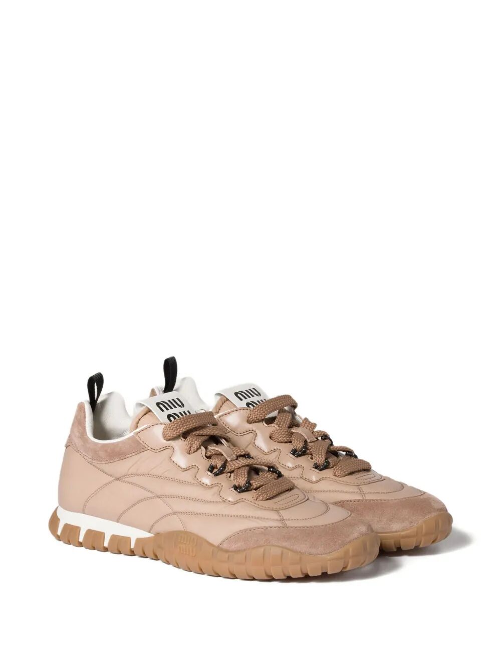 Miu Miu Women Tyre Technical Fabric And Suede Sneakers MIU MIU