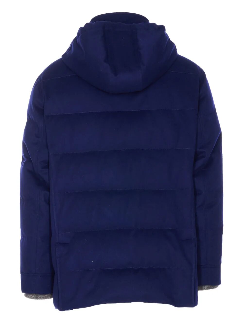 Brunello Cucinelli Men Bonded Wool Flannel Down Parka With Detachable Hood BRUNELLO CUCINELLI
