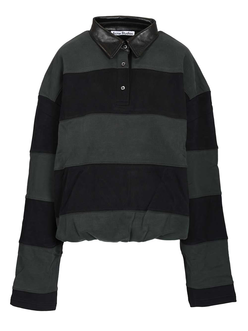 Acne Studios Women Striped Polo Sweater ACNE STUDIOS