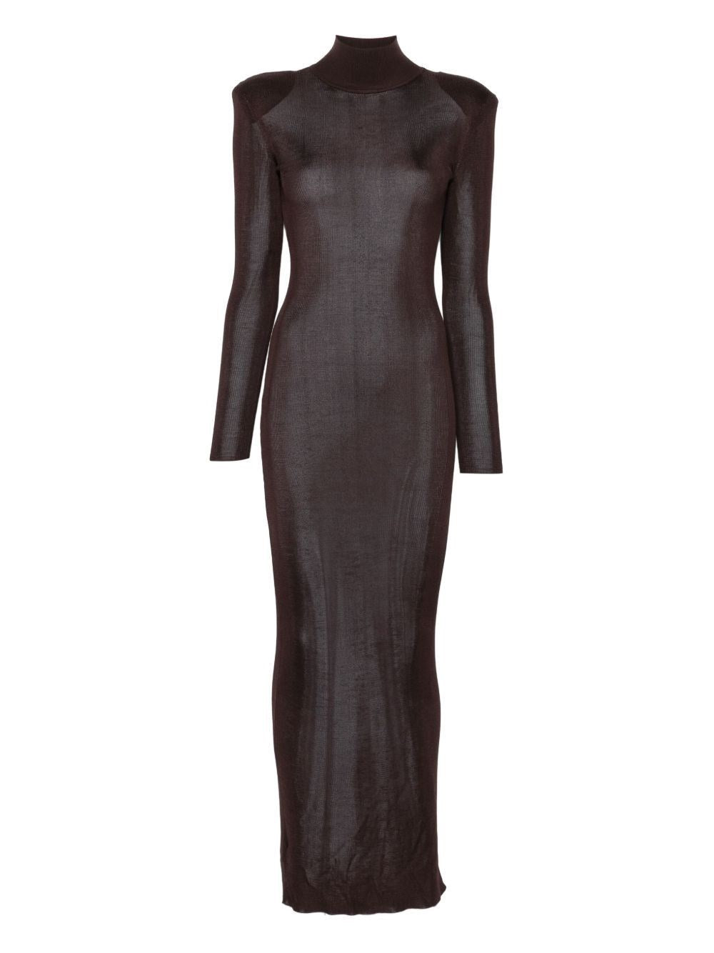 Self-Portrait Women Long Viscose Knit Dress SELF-PORTRAIT